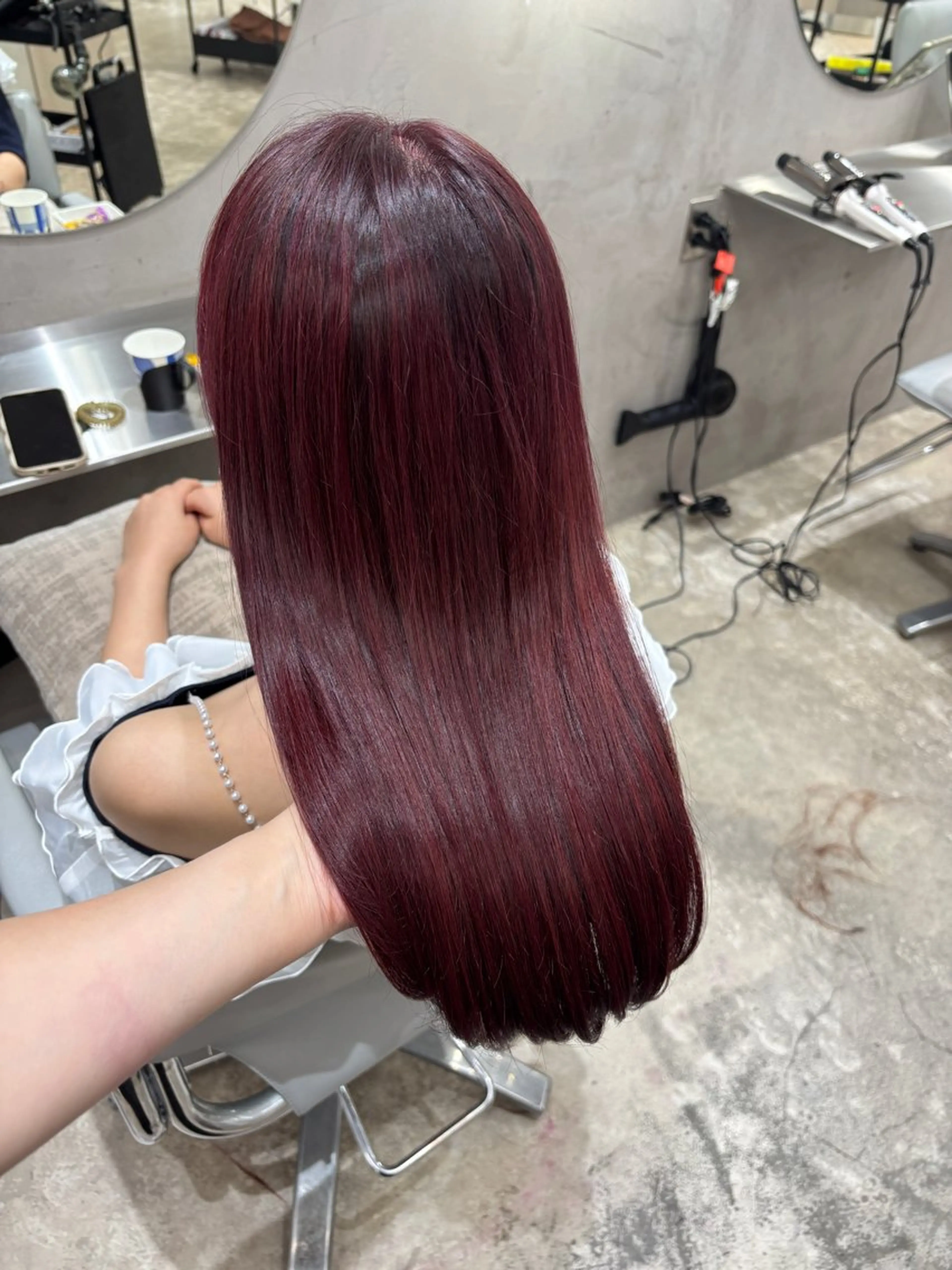 ロング カット ヘアカラー トリートメント コトネ🫧 韓国風レイヤーカットのヘアスタイル