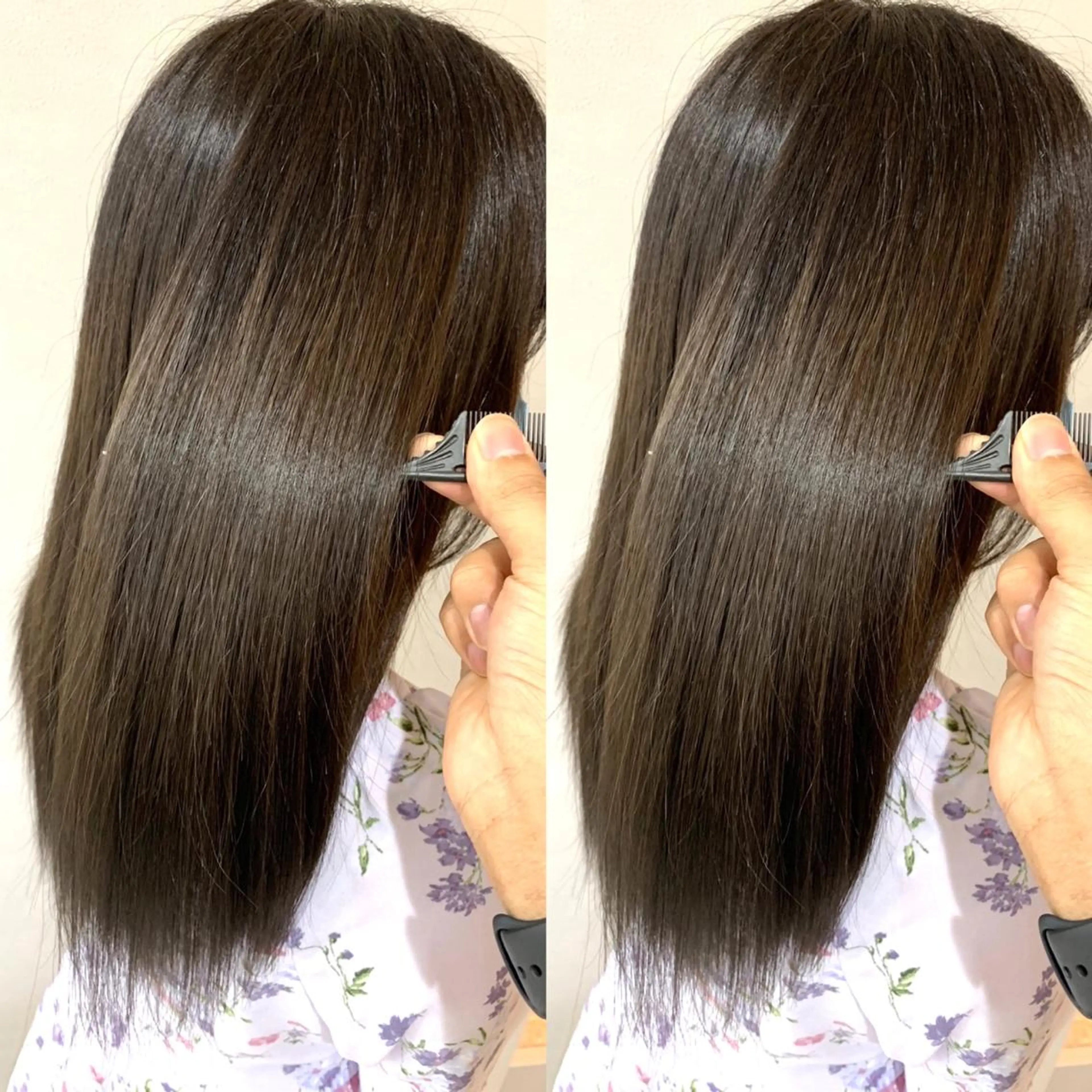 ロング 髪質改善 貸切サロンのヘアスタイル