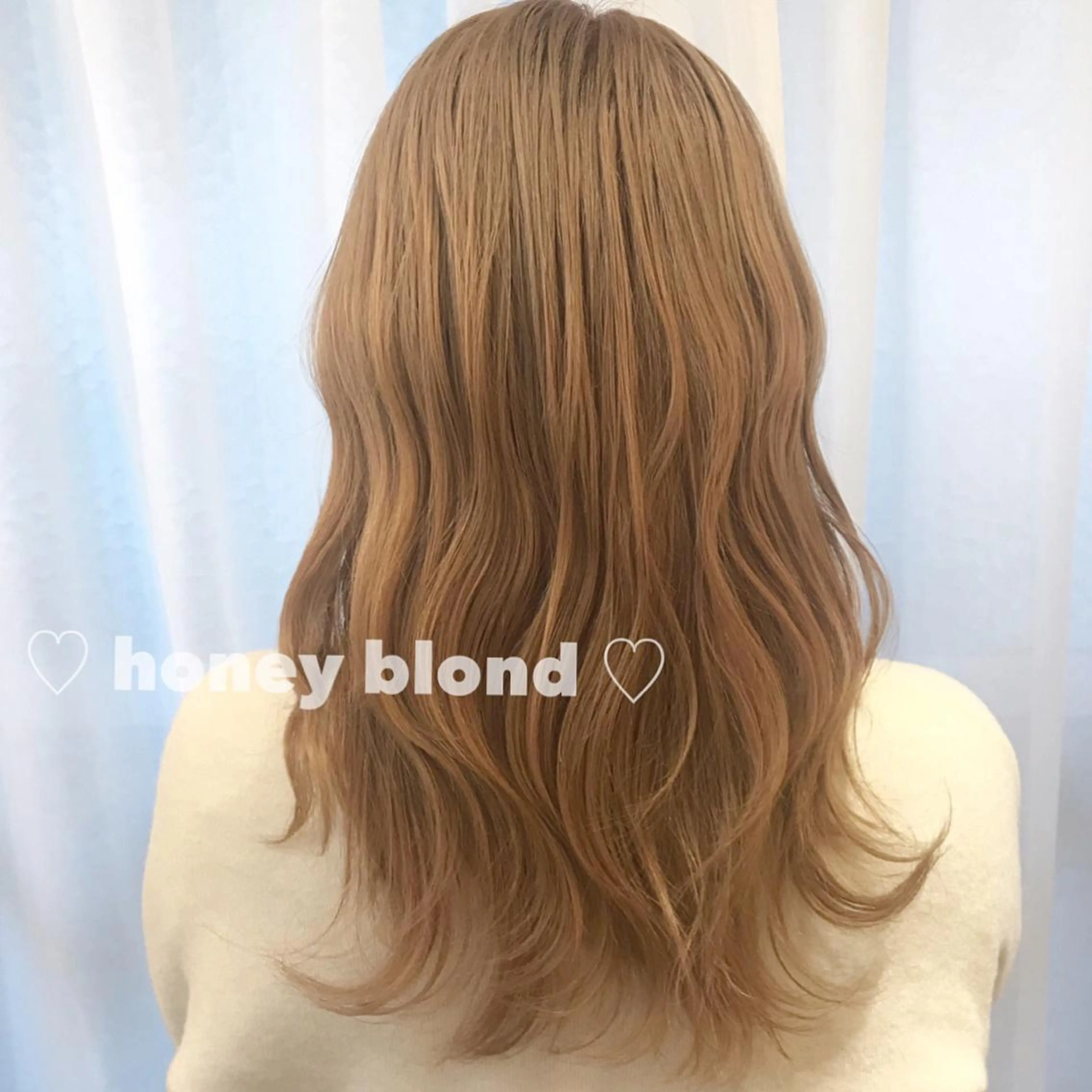 セミロング ブリーチなしカラー レイヤーカットのヘアスタイル