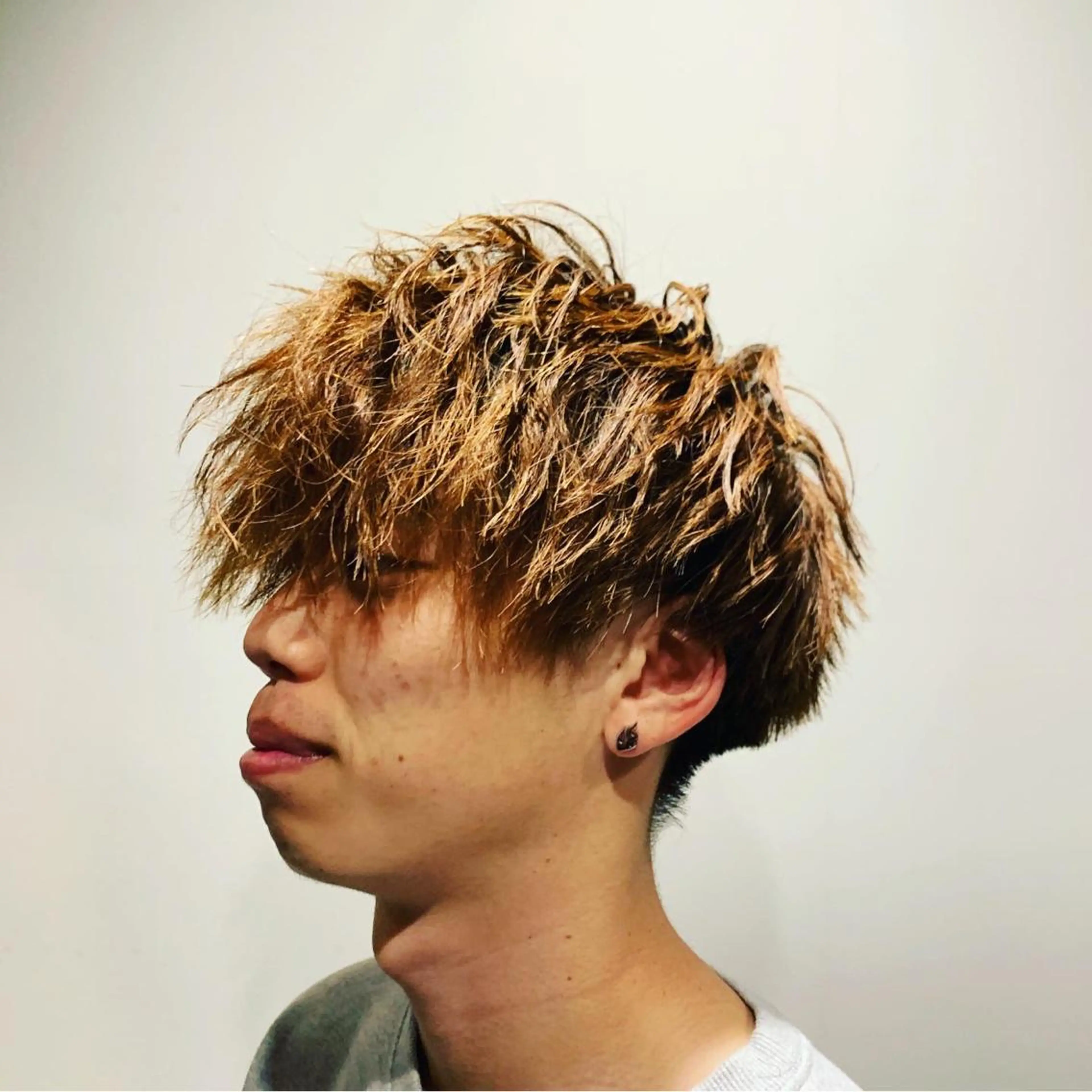 ショート パーマ メンズ ヒロ銀座 バーバーショップ神楽坂所属・ひらお あおとのヘアスタイル