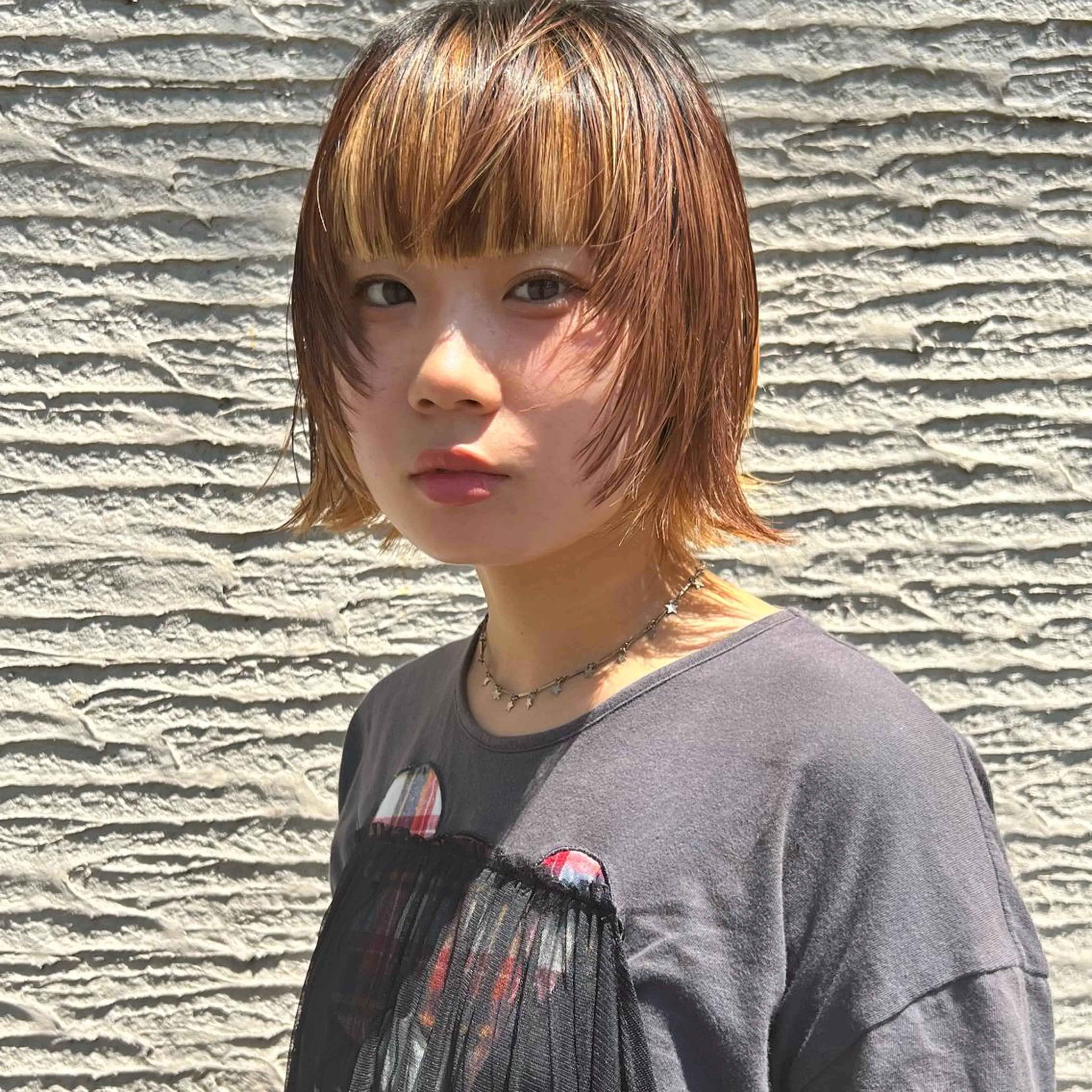 ミディアム 切りっぱなしボブ ボブ くびれヘア 顔まわりレイヤー 顔周りカット Carpe Diem所属・北内 登真のヘアスタイル