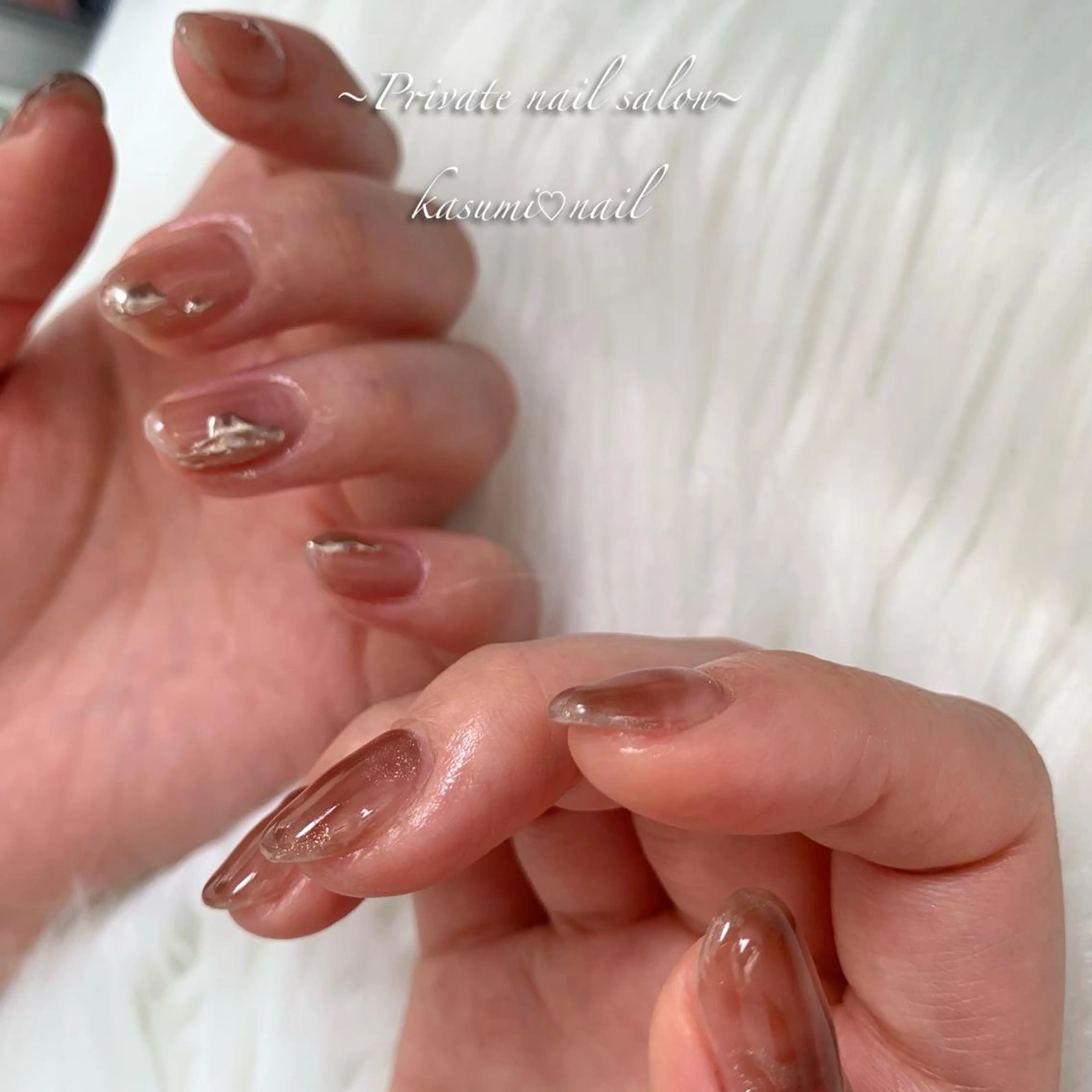 ネイル アートネイル ラメ(グリッター) マグネットネイル ミラーネイル 持ち込み KASUMI♡ Nailのネイルデザイン