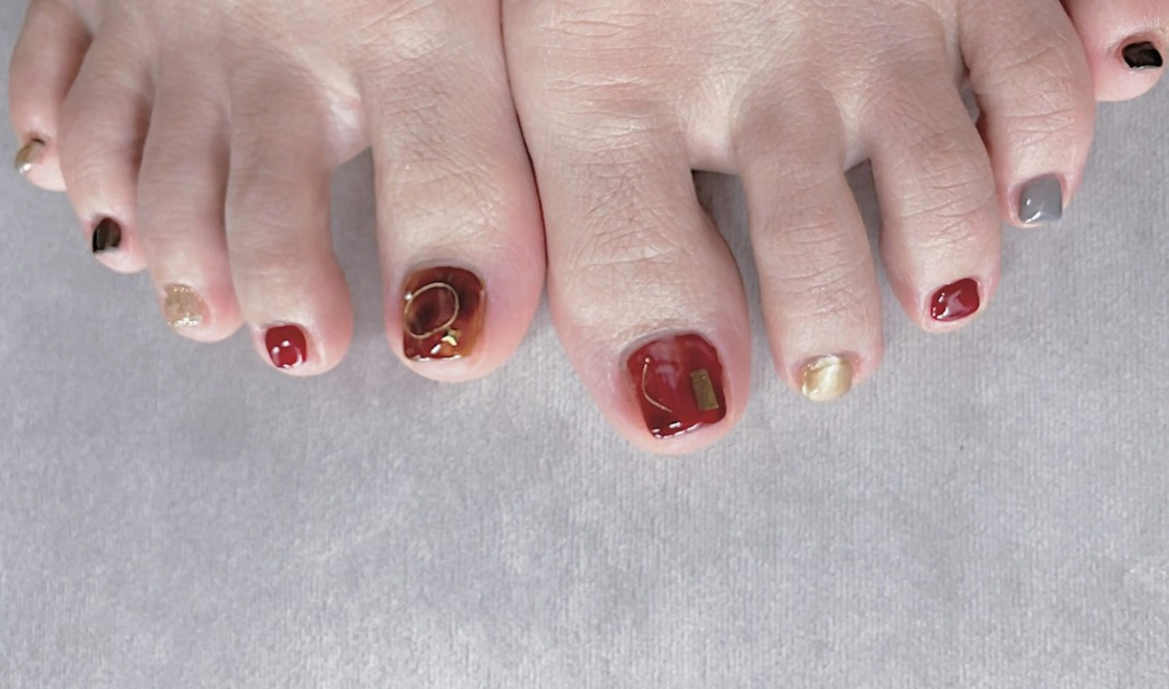 ネイル ブルー フットネイル フットネイル mua nail mikiのネイルデザイン