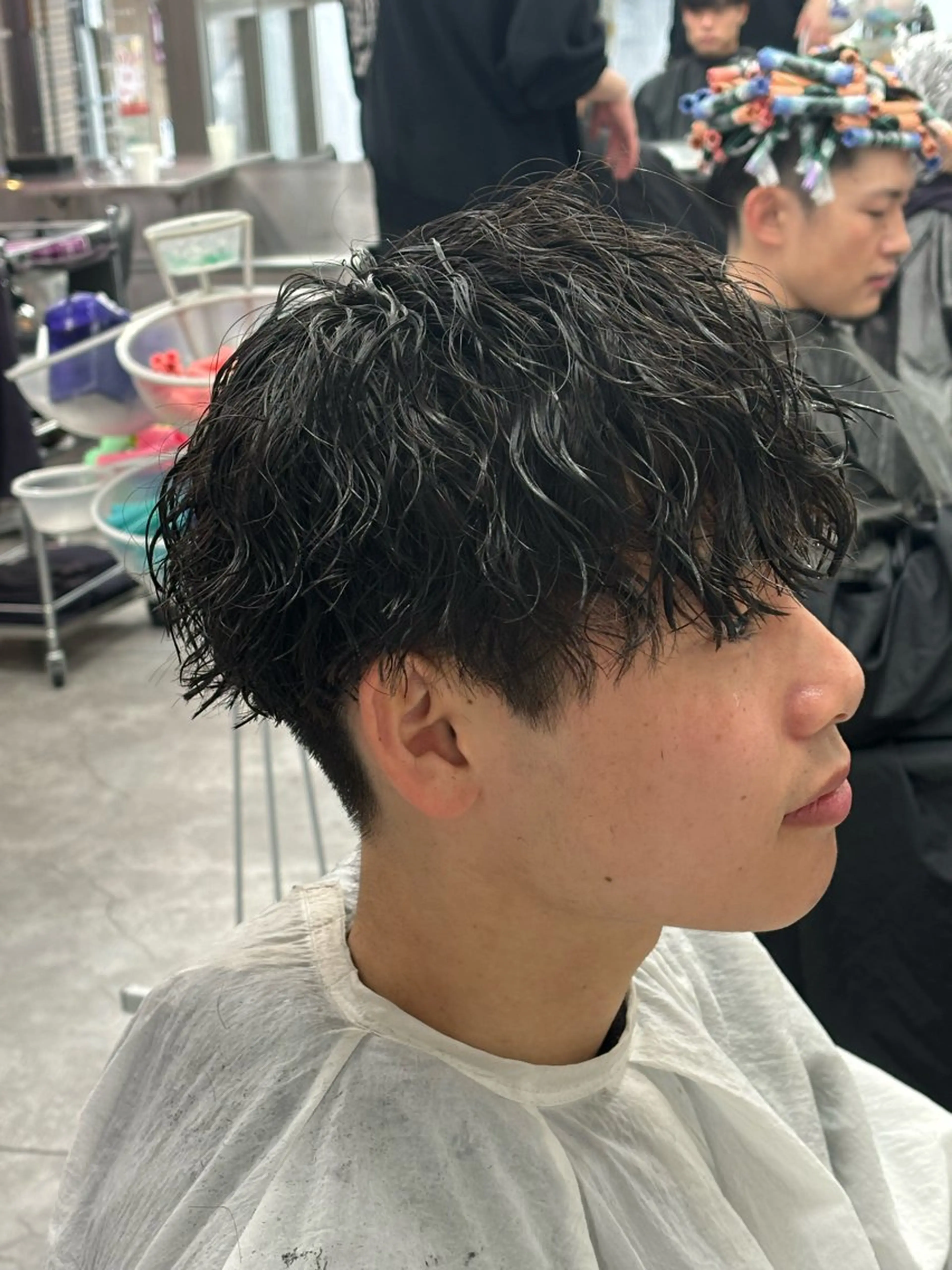 ショート パーマ メンズ カット パーマ ヘアセット メンズ/パーマ特化/ 町田/naokiのヘアスタイル