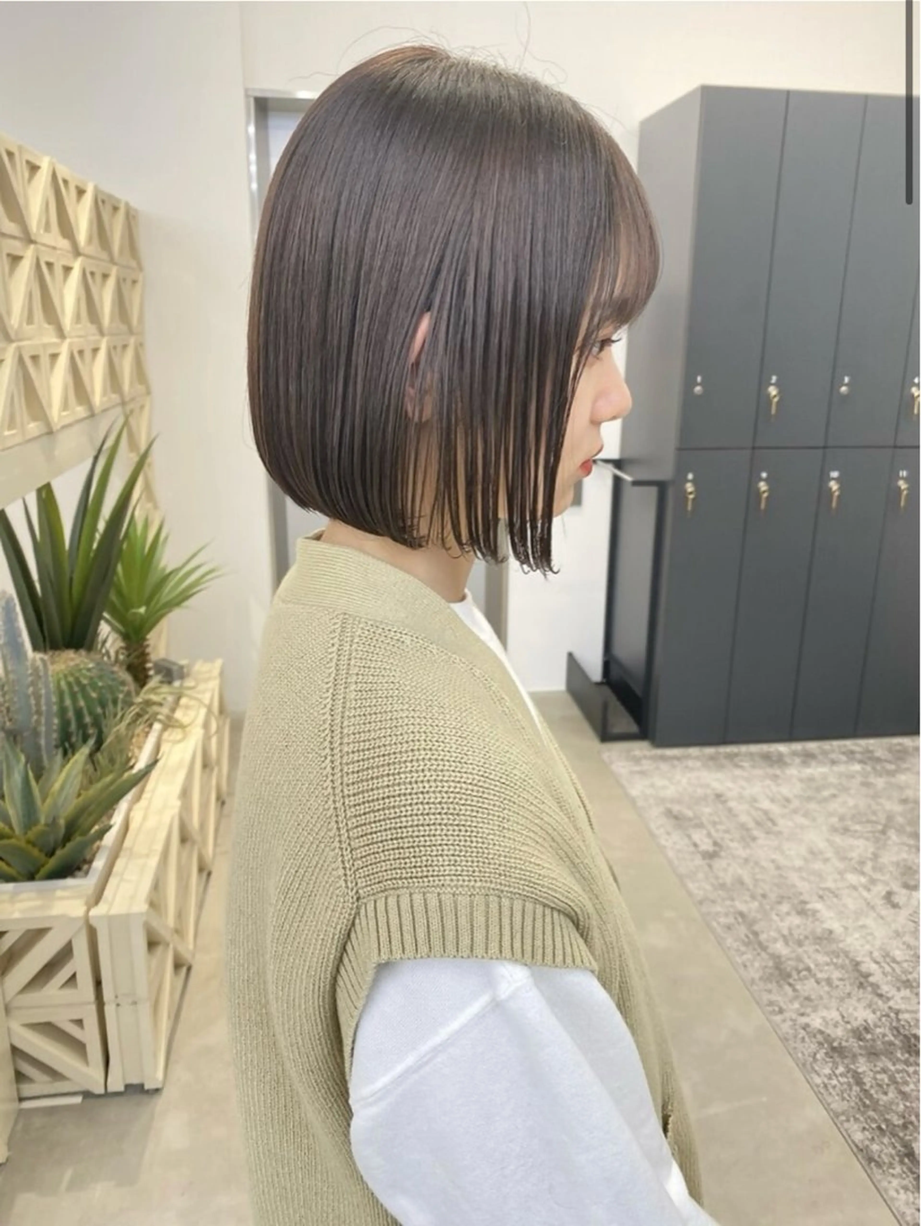 ミディアム カラー カット ヘアカラー トリートメント noe tton所属・あゆな/名古屋/ ボブ/透明感カラーのヘアスタイル