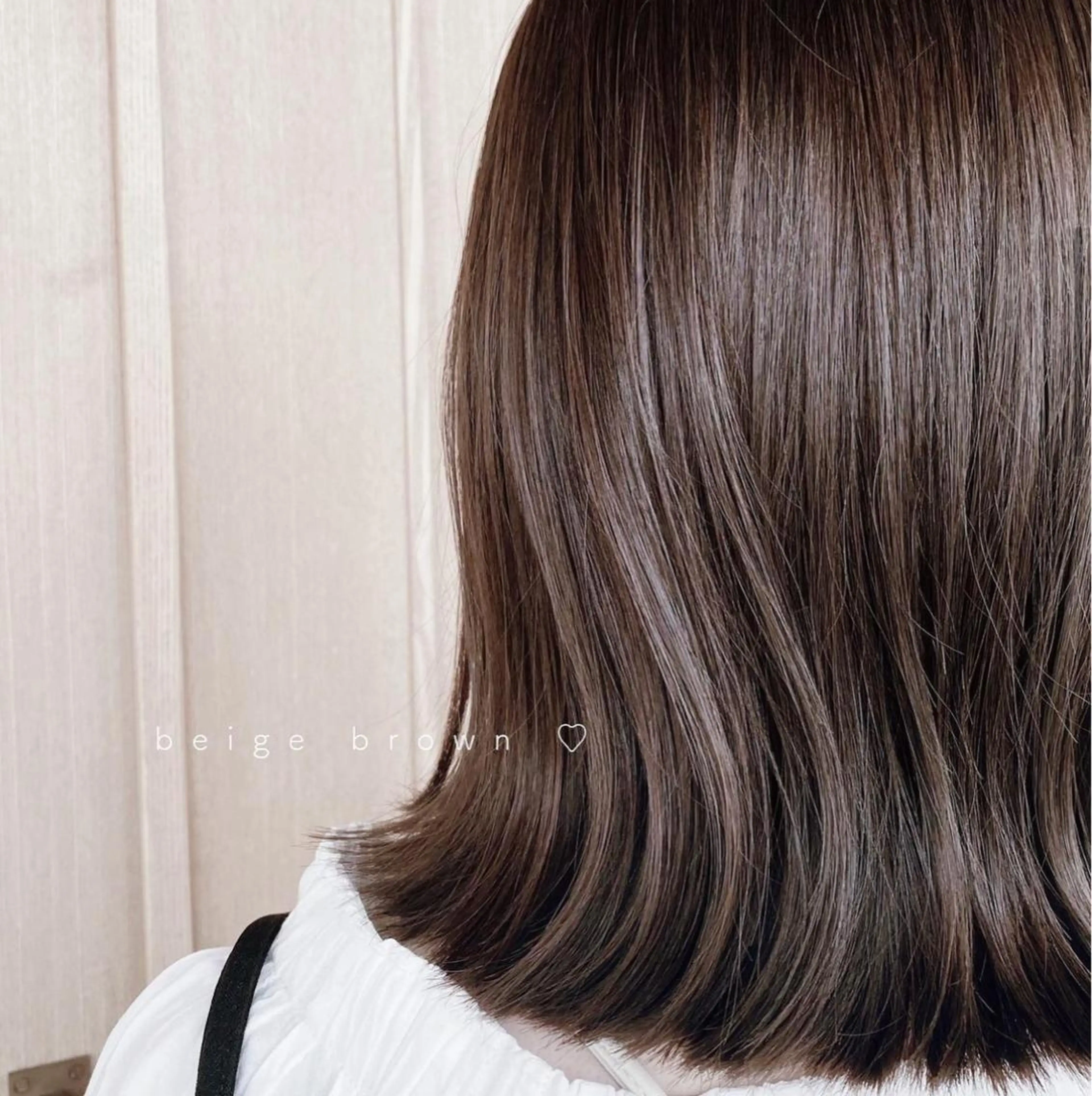 ミディアム カラー ベージュカラー ブラウンカラー ece.所属・篠原 詩菜のヘアスタイル