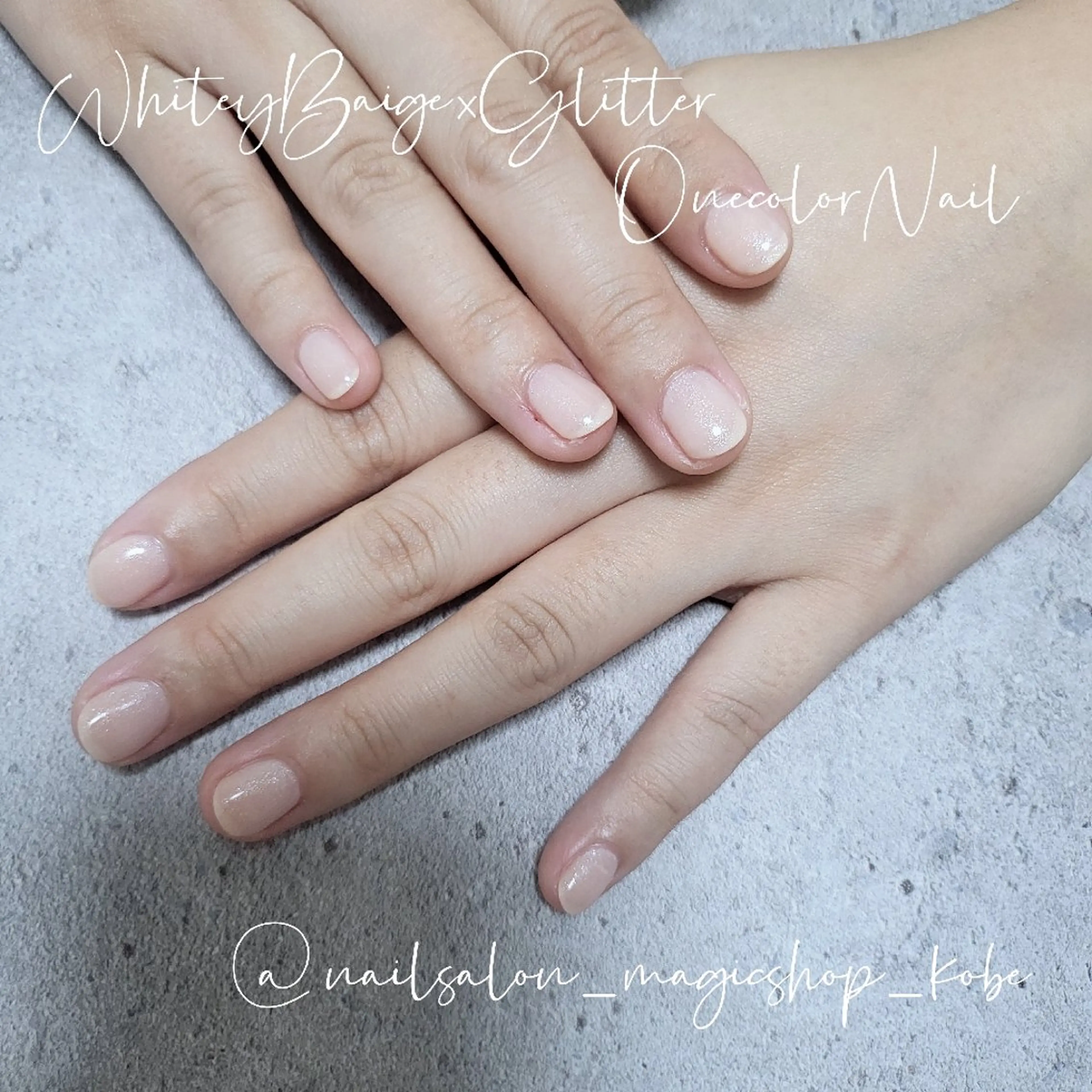 ネイル ジェルネイル ラメ(グリッター) ワンカラーネイル オレンジ シルバー ハンドネイル Nailsalon MagicShopのネイルデザイン