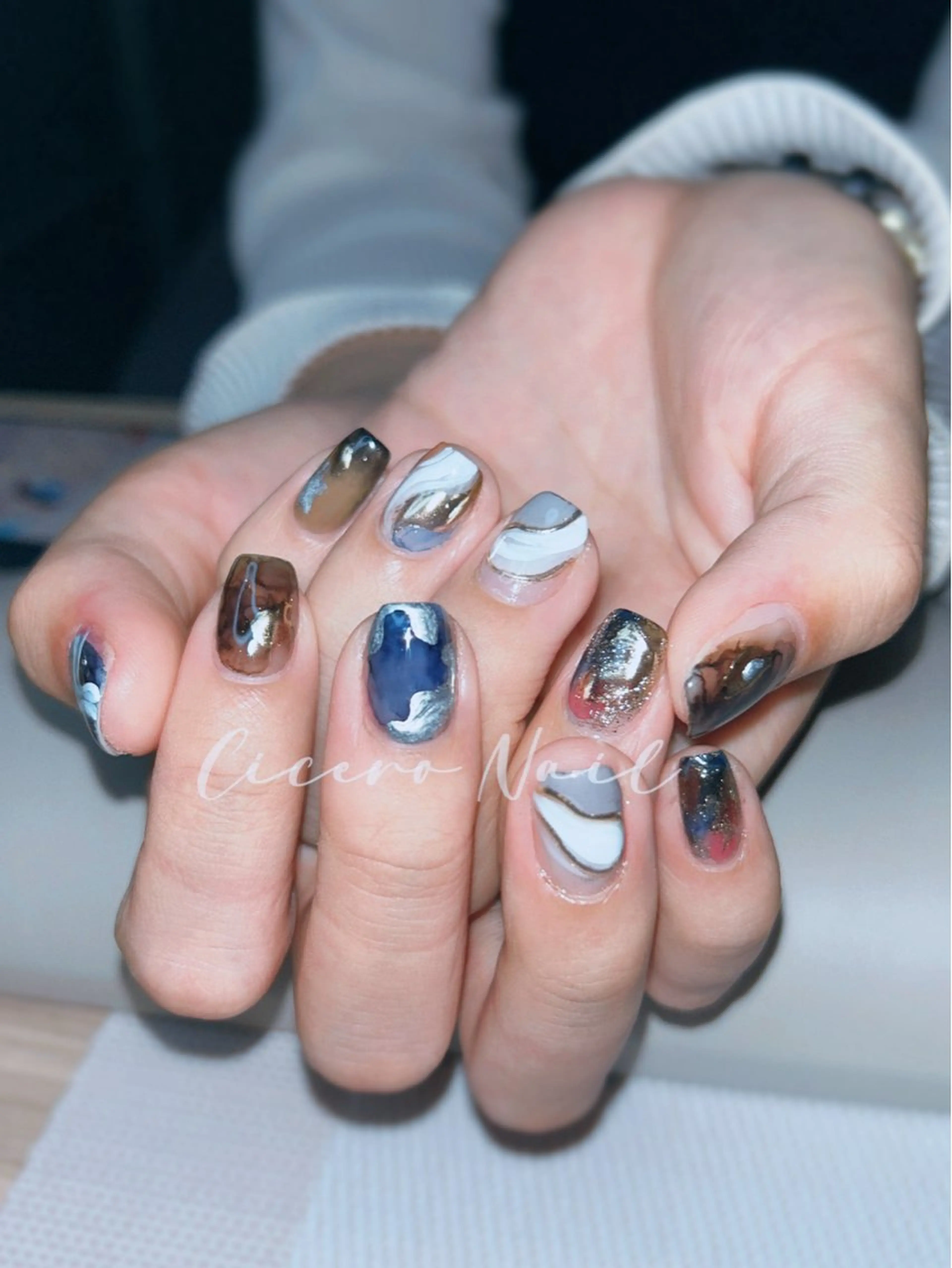 ネイル ミラーネイル Cicero Nailのネイルデザイン