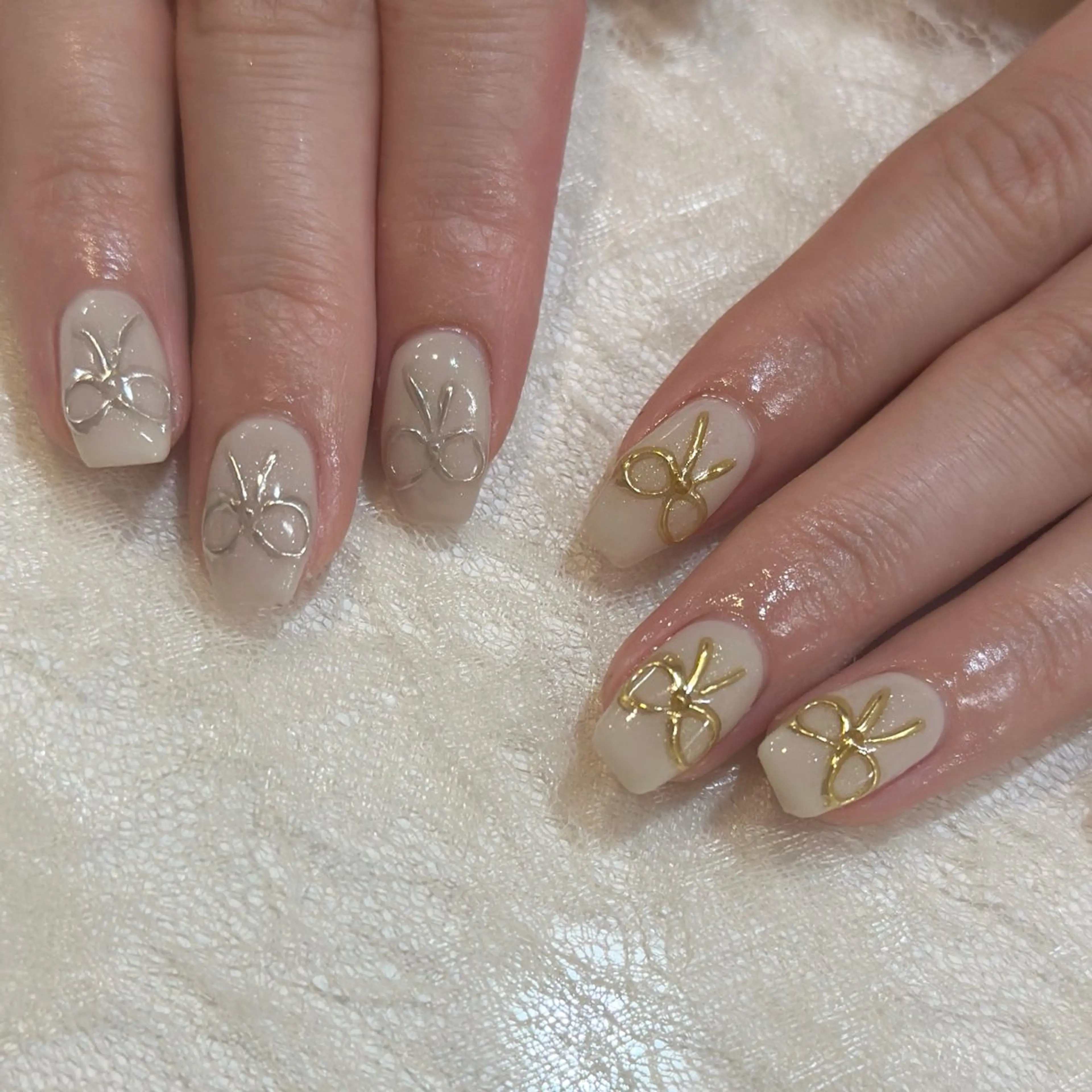 ネイル リボン ♡Nailist yui♡のネイルデザイン