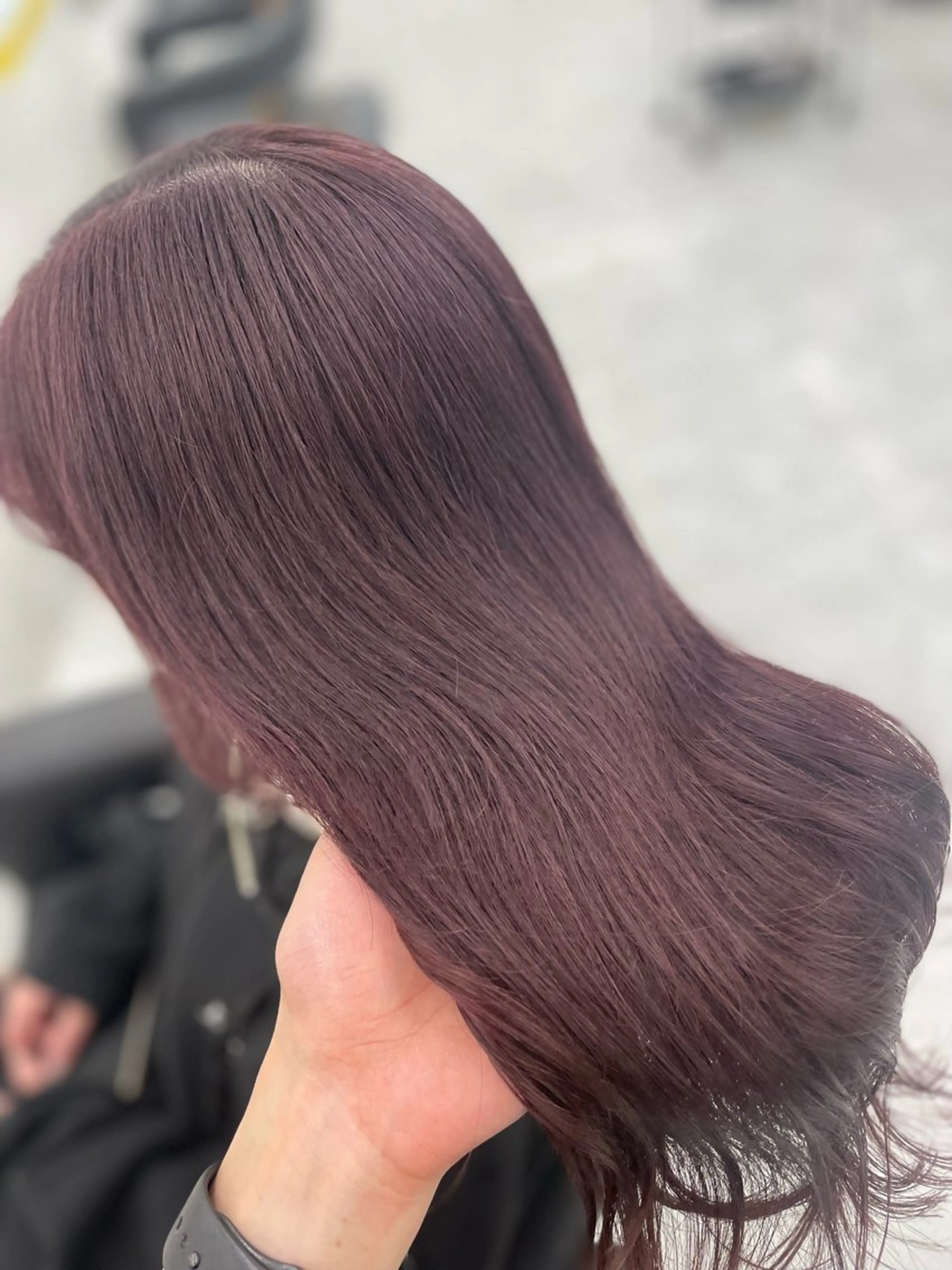 ロング カラー ヘアアレンジ ブリーチ ブリーチなしカラー ヘアカラー トリートメント ヘアセット 💕透明感暗髪💕 りくのヘアスタイル