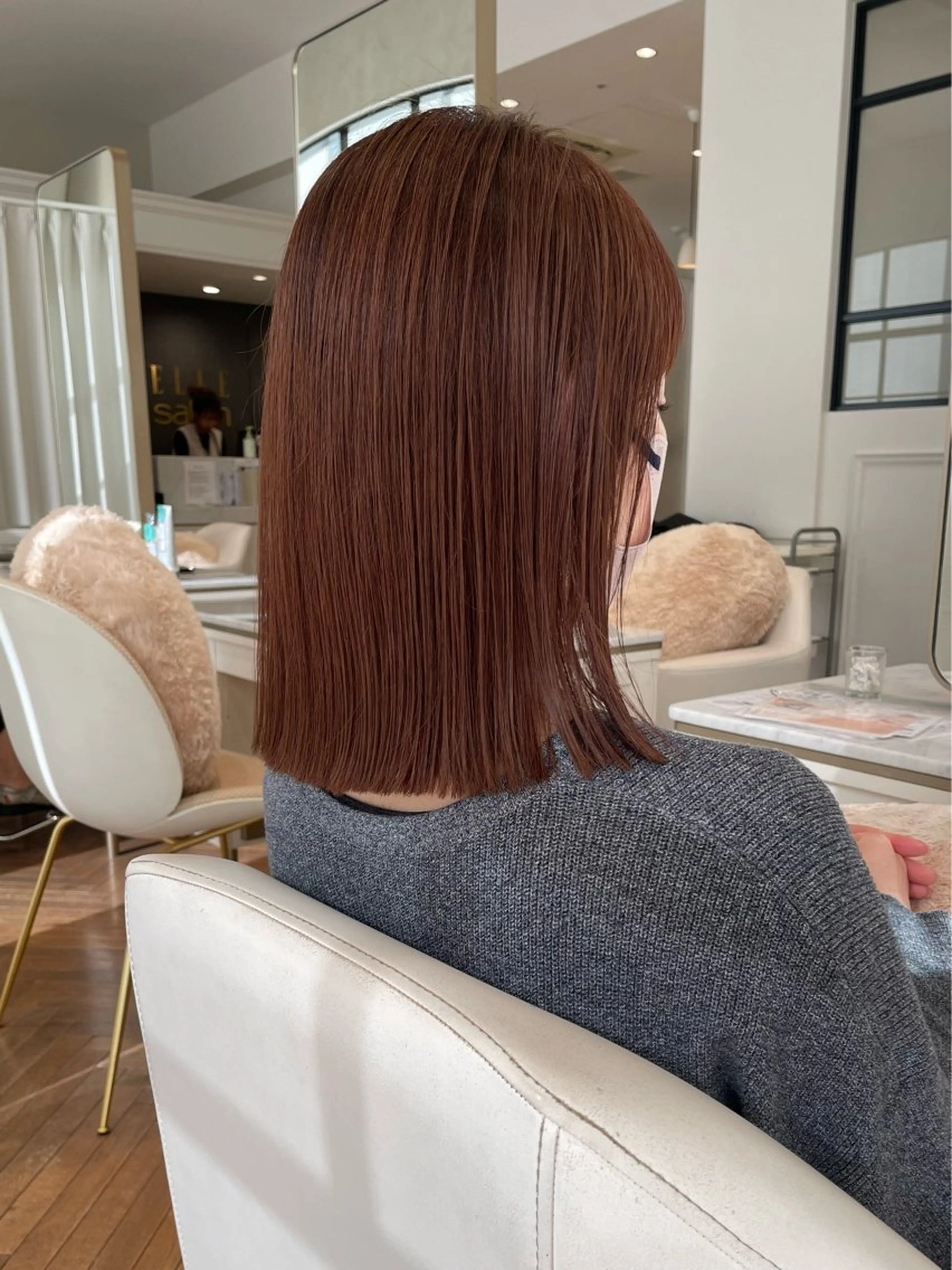 ミディアム カラー カット ヘアカラー ELLE salon サエのヘアスタイル