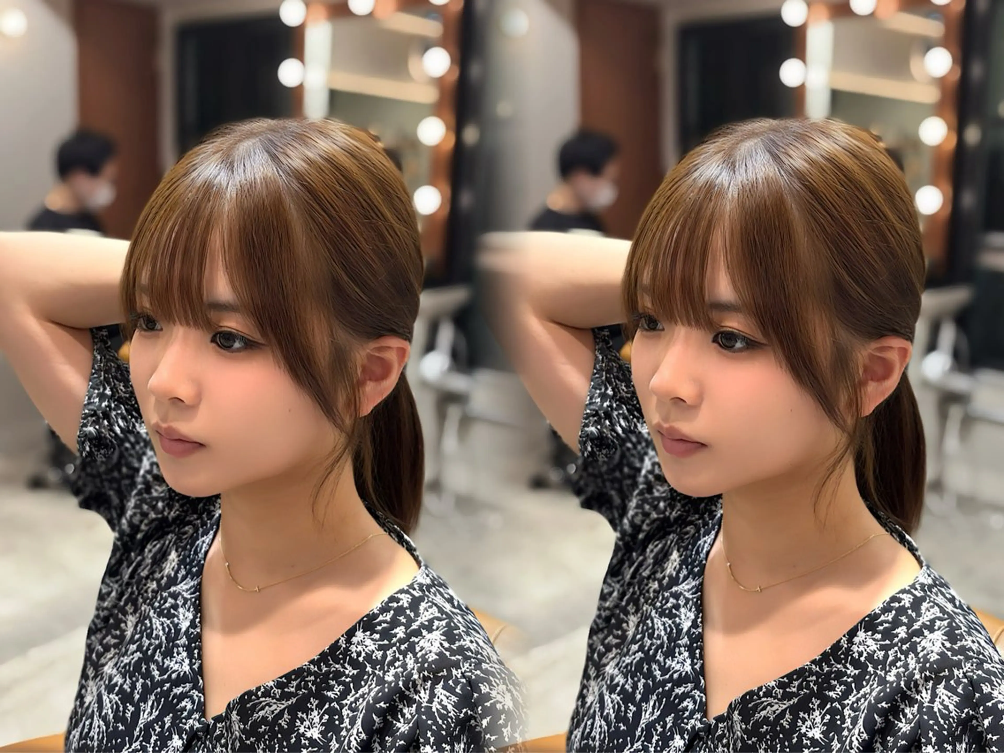 セミロング カラー カット ヘアカラー トリートメント 銀座/韓国レイヤー髪 質改善/RYUのヘアスタイル