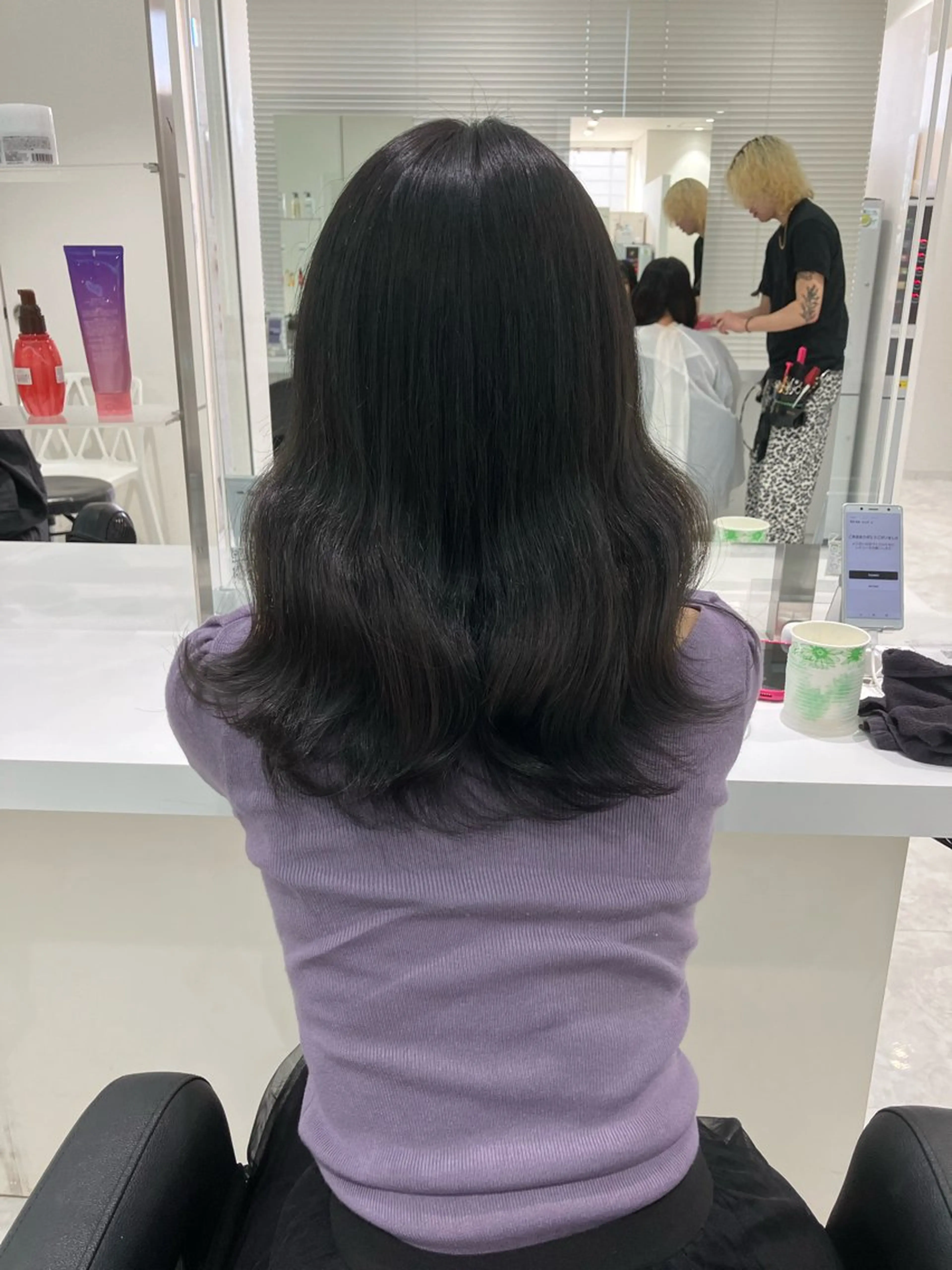 ロング カラー ヘアアレンジ 🫧透明感ラベンダー 似合わせ🫧あい🫧のヘアスタイル