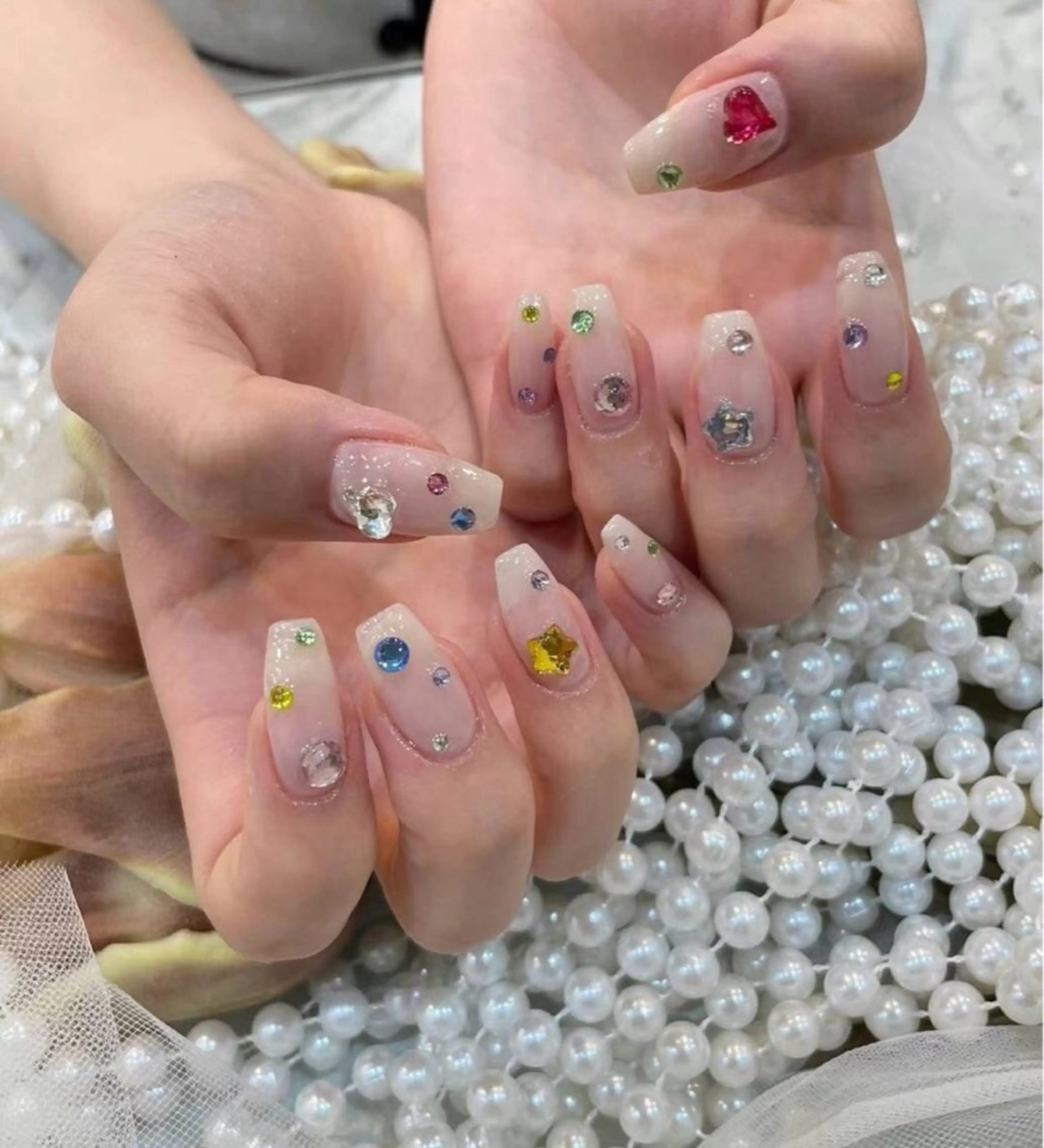 ネイル アートネイル フットネイル ジェルネイル ハート マグネットネイル My nail所属・babarla Nailのネイルデザイン
