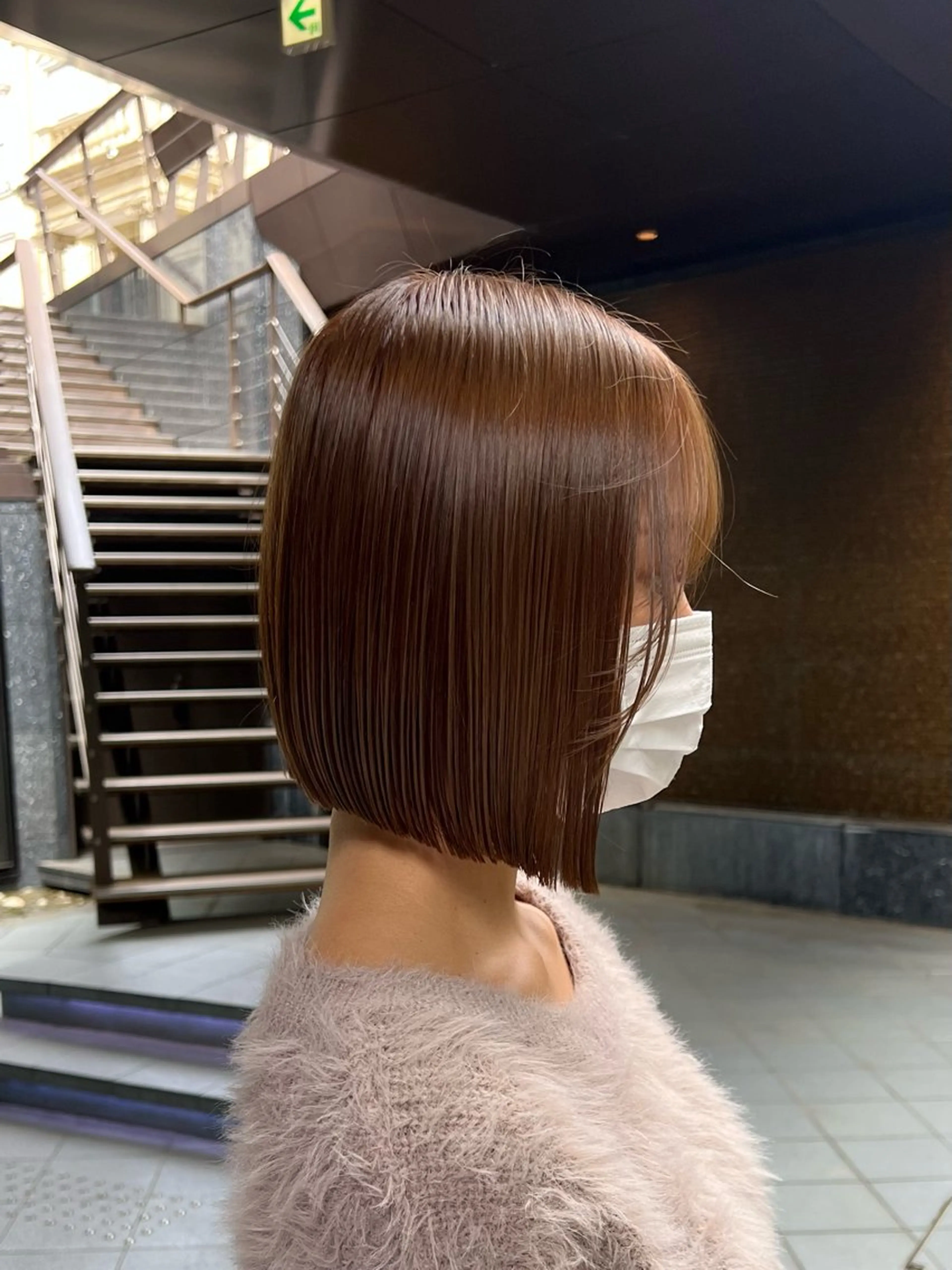 ミディアム ボブ mee.所属・カットモデル募集中 / ベージュ/あづきのヘアスタイル