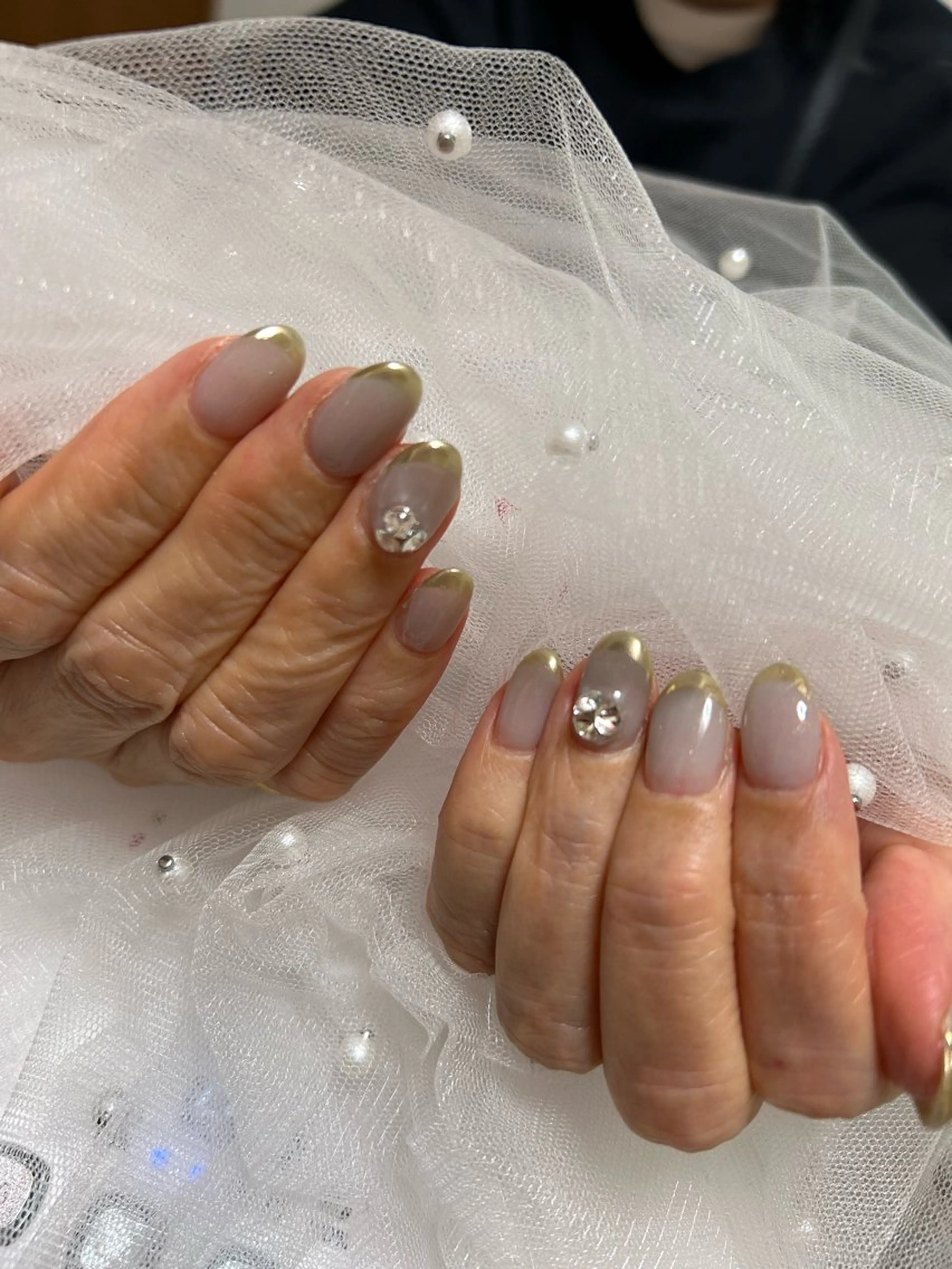 ネイル フレンチネイル ミラーネイル ハンドネイル nail salon L.Nのネイルデザイン