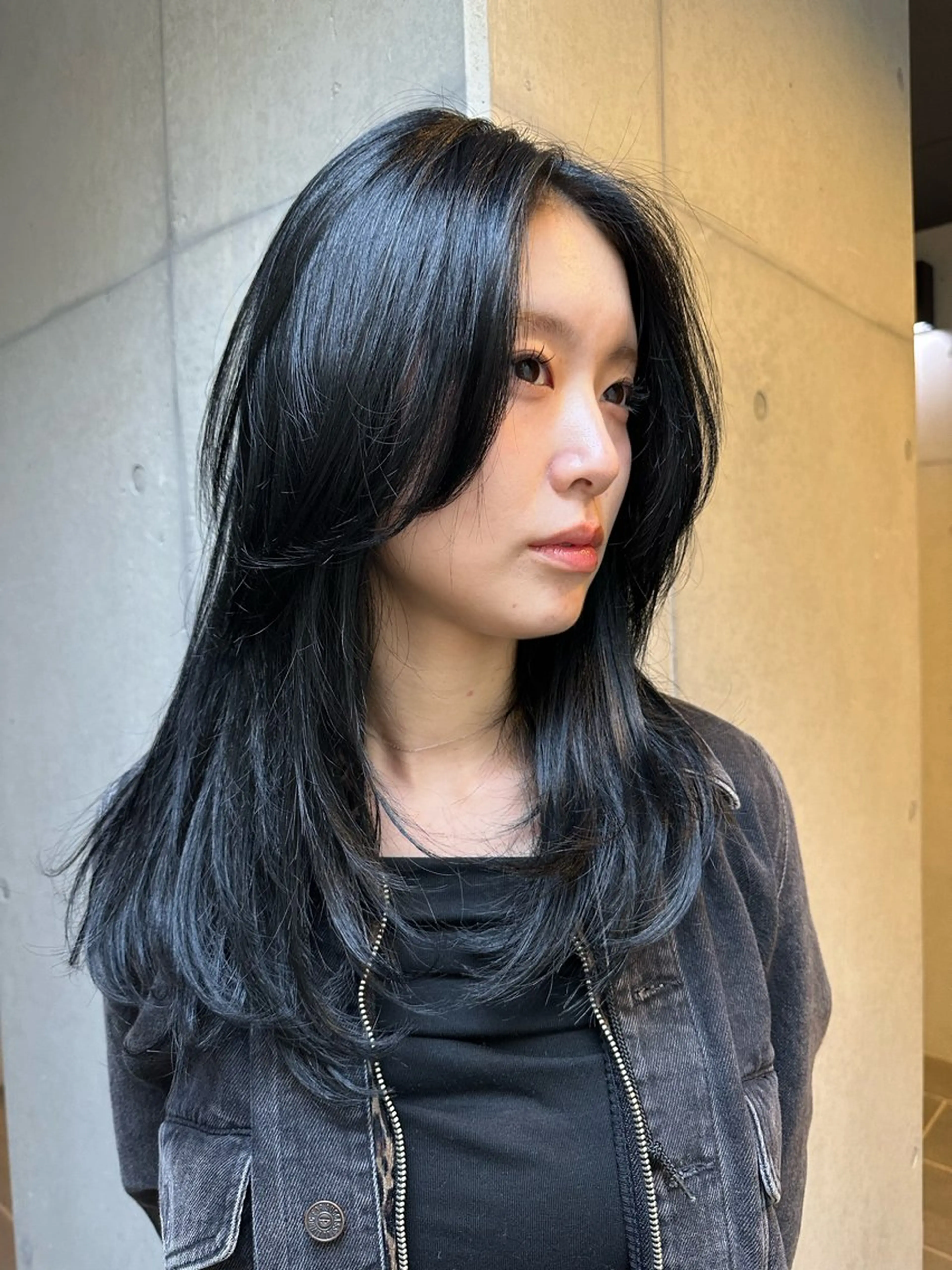 ロング カラー 韓国風ヘア レイヤーカット カット ヘアカラー ウルフ/レイヤー🟠 山本祐輔🟠のヘアスタイル