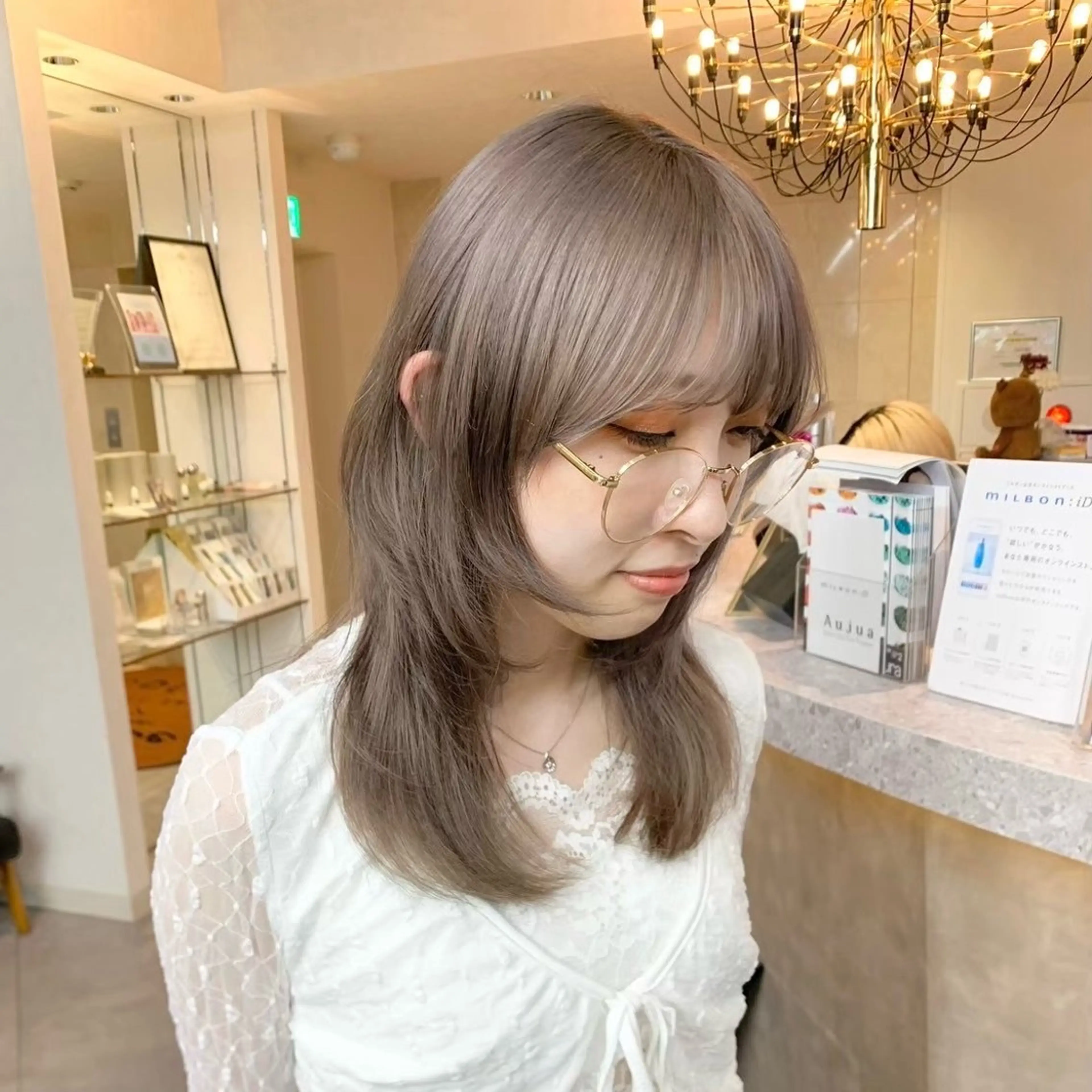 ロング カラー ヘアアレンジ カット ヘアカラー トリートメント 西谷 さきのヘアスタイル