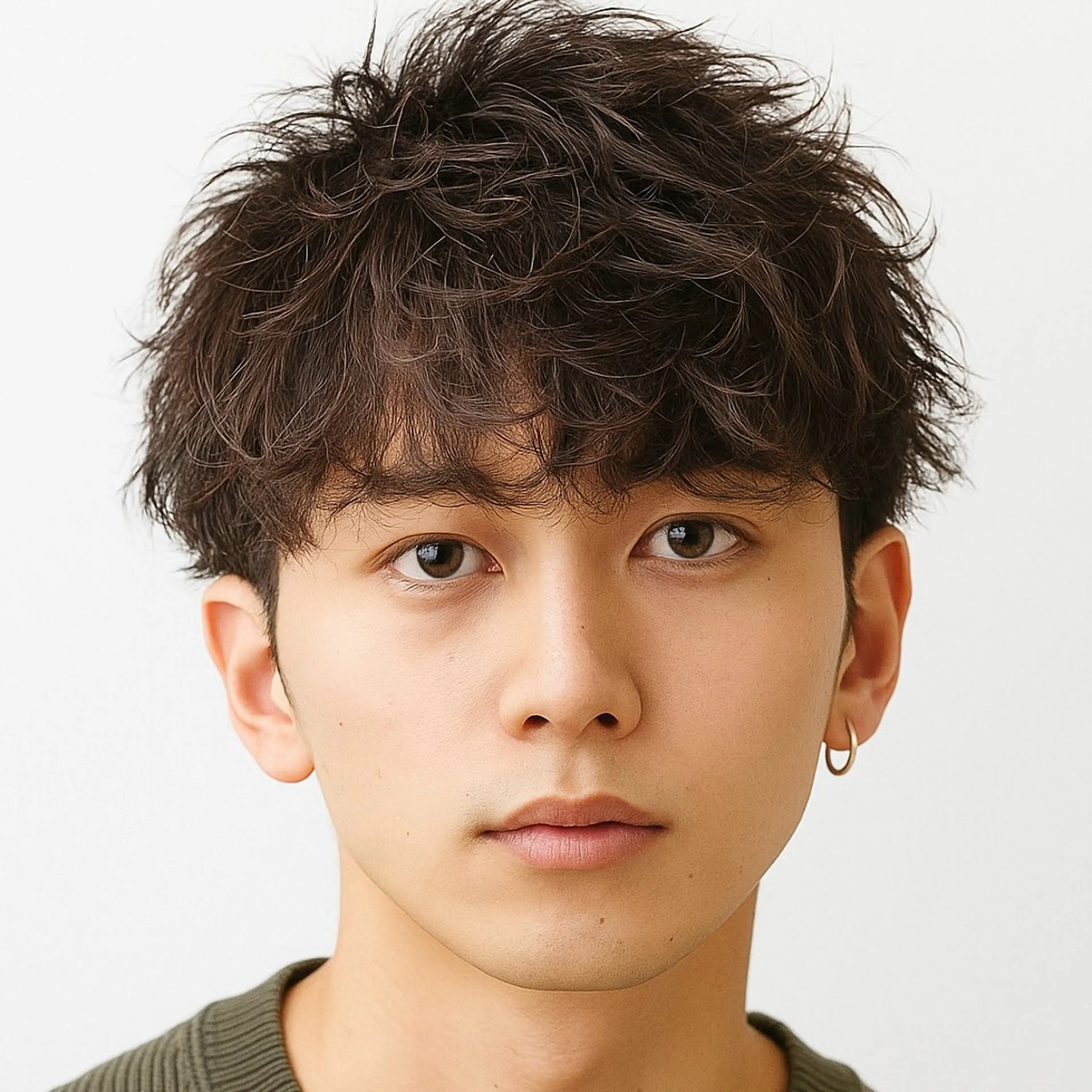 ショート カラー パーマ メンズ メンズブリーチ メンズハイライト メンズパーマ スペインカール スパイキーショート カット パーマ Gain池下 KAKKYのヘアスタイル
