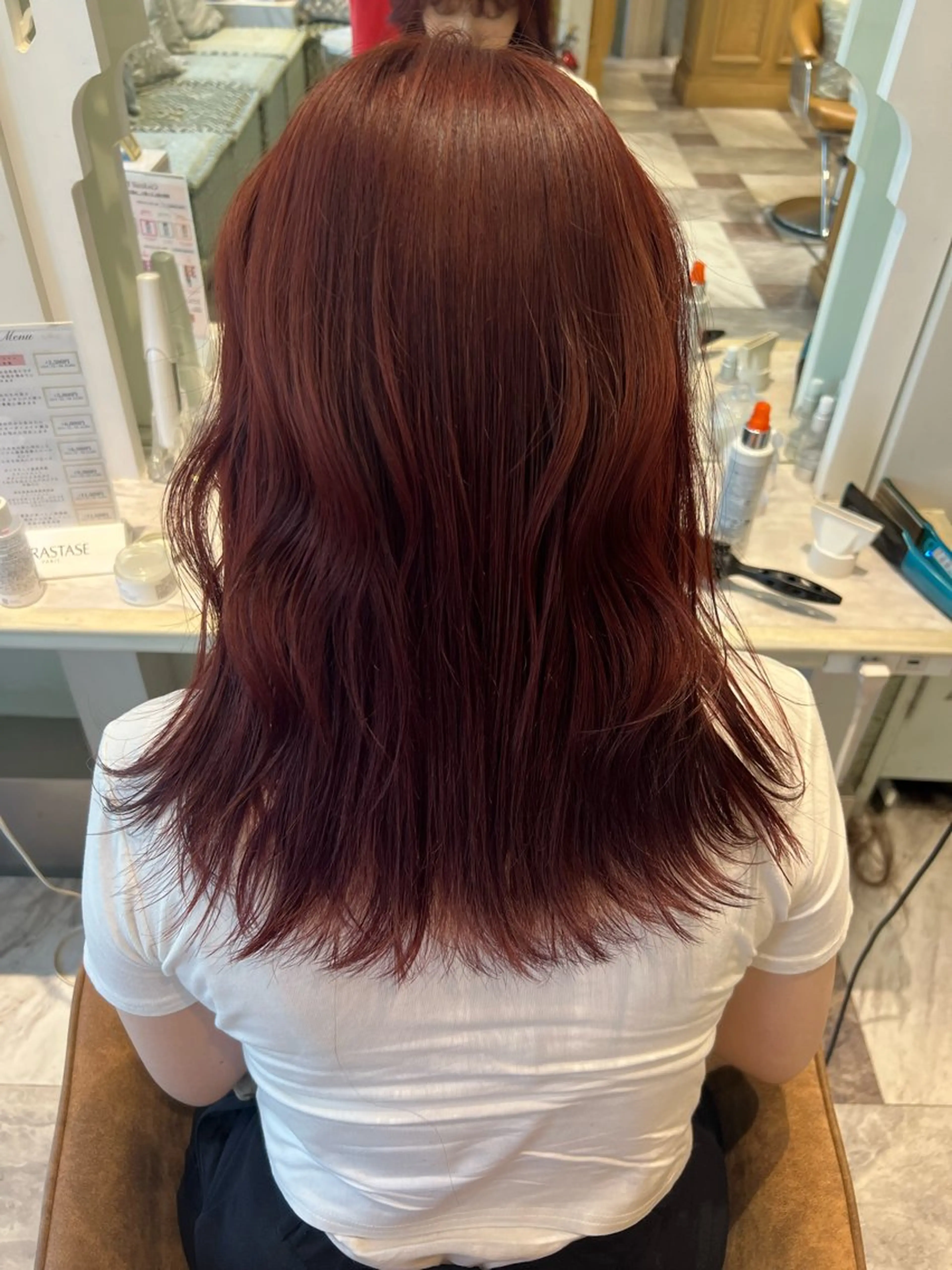 セミロング ボブ ハイライト 髪質改善 韓国風ヘア 小顔カット ヘアカラー トリートメント 透明感カラー/カット 髪質改善/森栄範のヘアスタイル