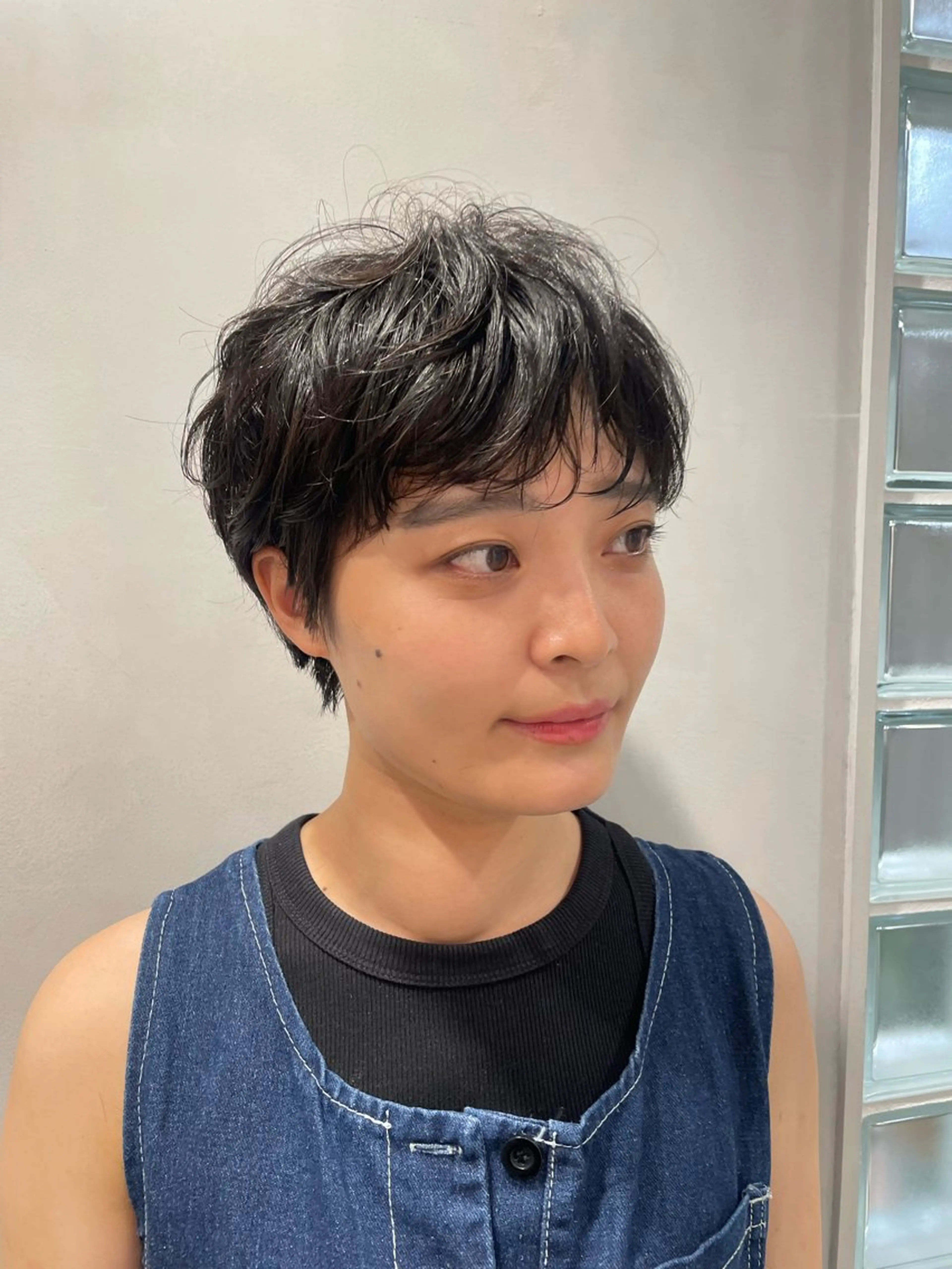 ショート パーマ ボブ ショートヘア 石川 優奈のヘアスタイル