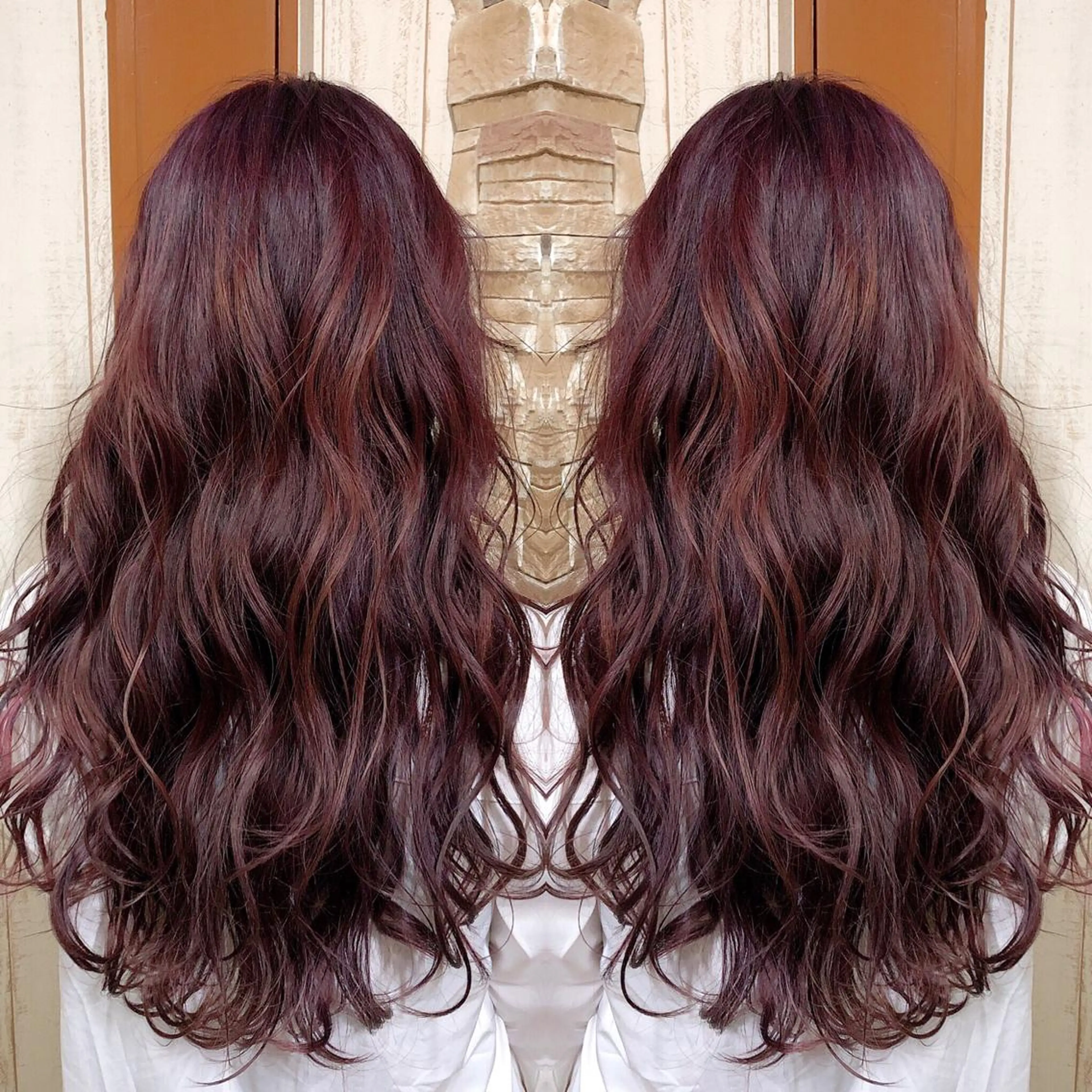 ロング カラー kr2s アメ村のヘアスタイル