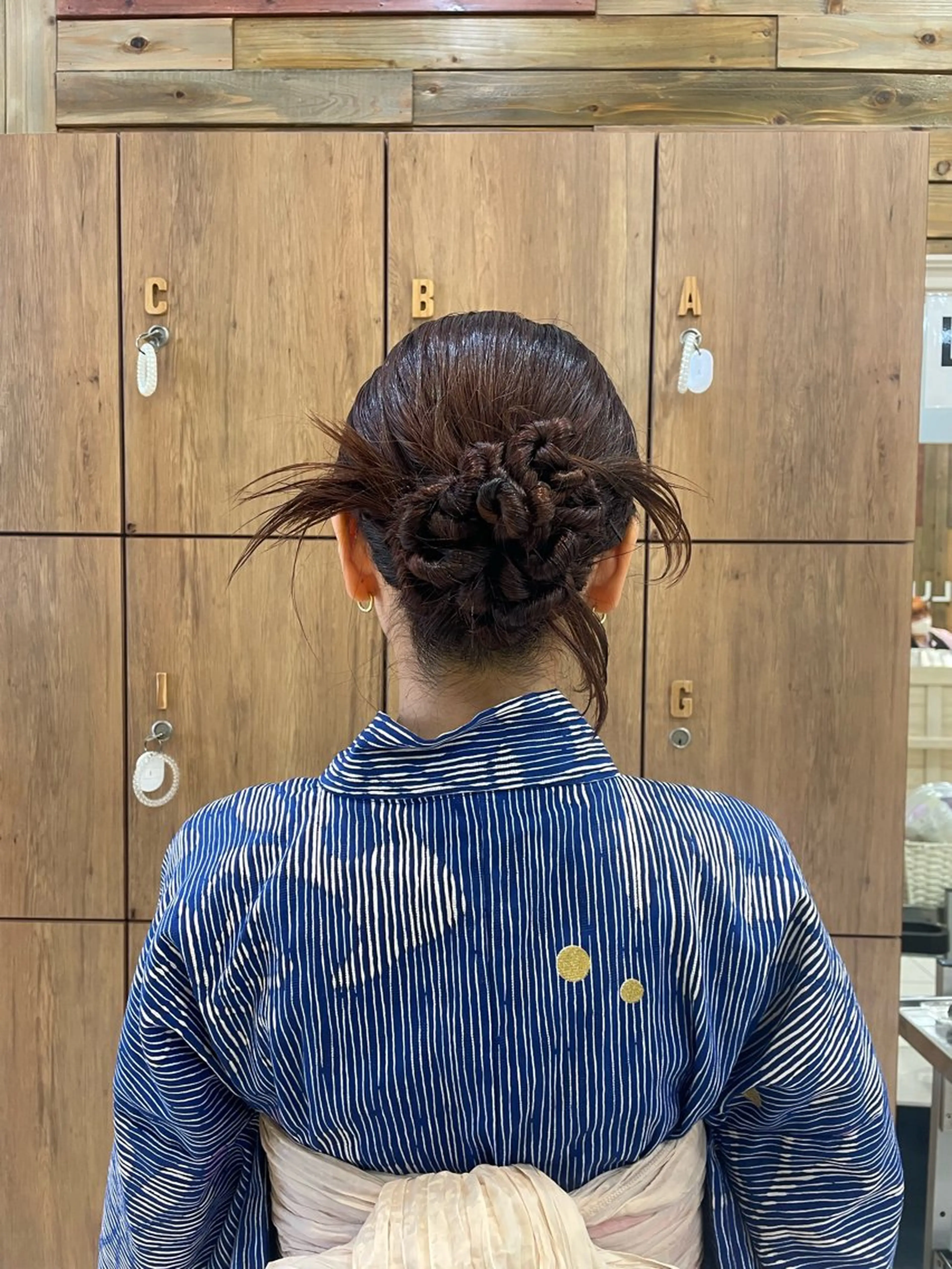ヘアアレンジ 浴衣 透明感/暖色カラー /ヘアアレンジ/ななのヘアスタイル