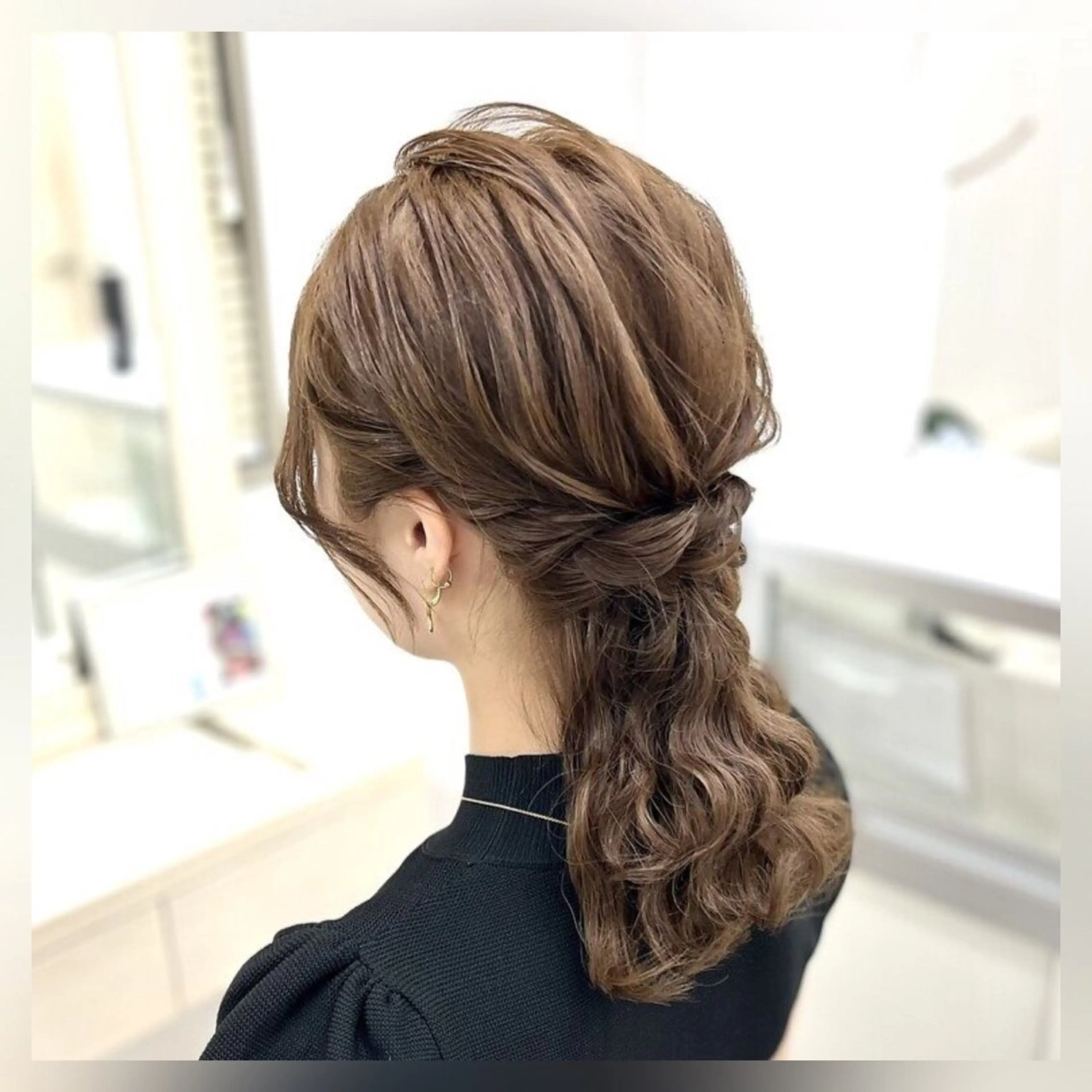 ヘアアレンジ ハーフアップ ヘアセット 似合わせヘアメイク 💐オダギリチアキのヘアスタイル