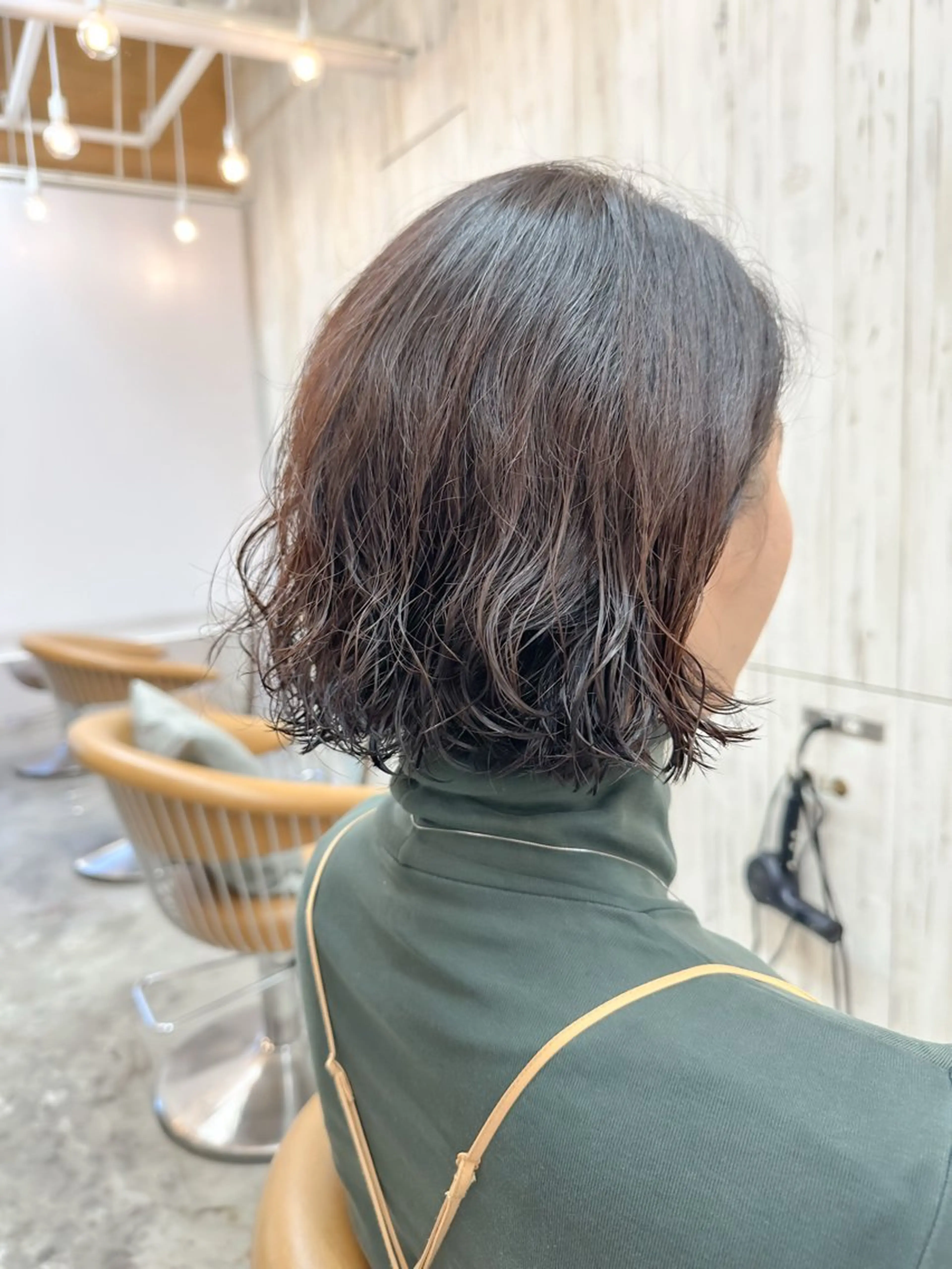 ミディアム パーマ ミディアムパーマ ボブ カット パーマ トリートメント 縮毛矯正💎ショート /パーマ❣️ともきのヘアスタイル