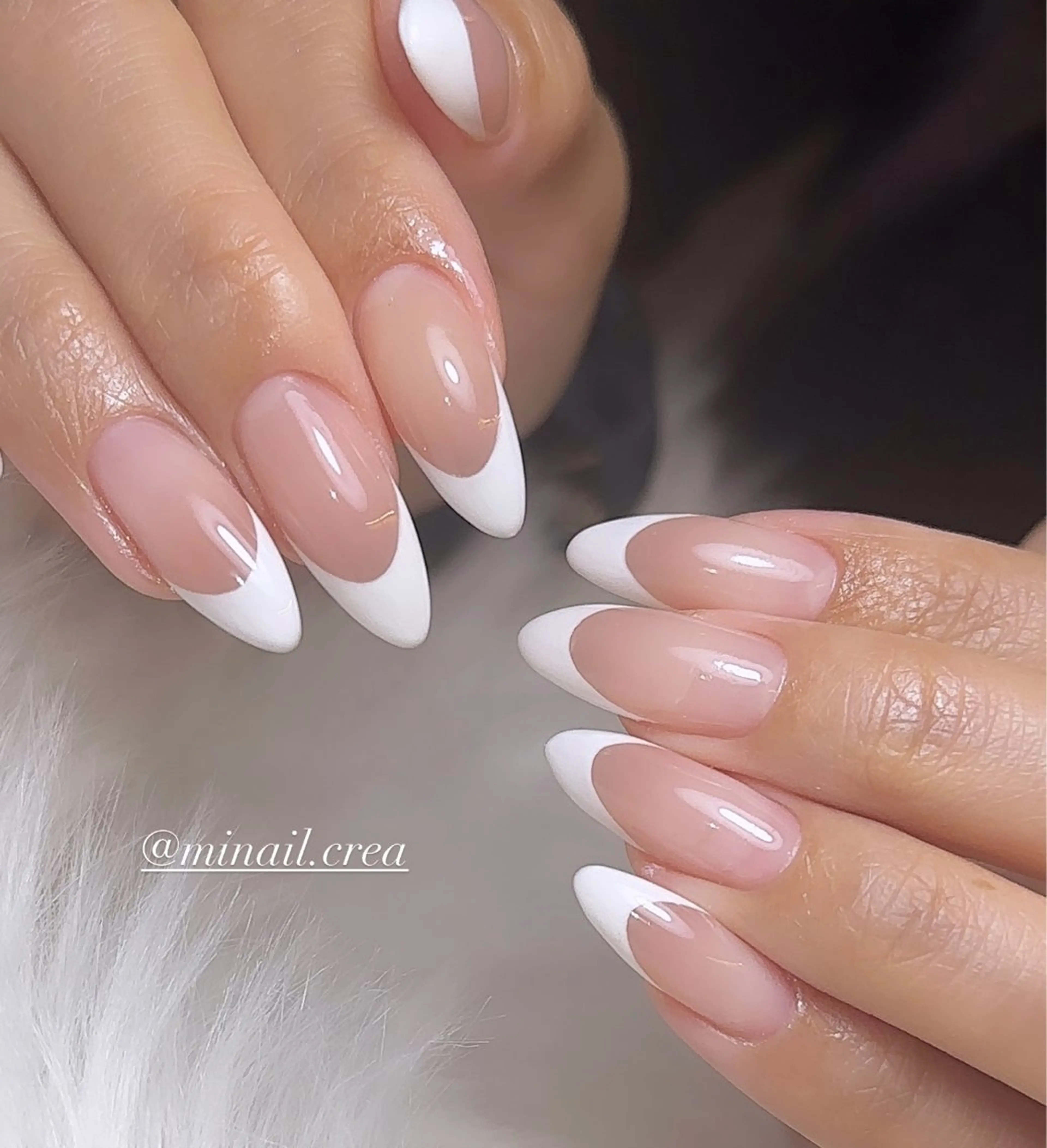 ネイル 長さ出し フレンチネイル ジェルネイル スカルプネイル シンプルネイル ハンドネイル CRéA　-private nailsalon-所属・CReA nailのネイルデザイン