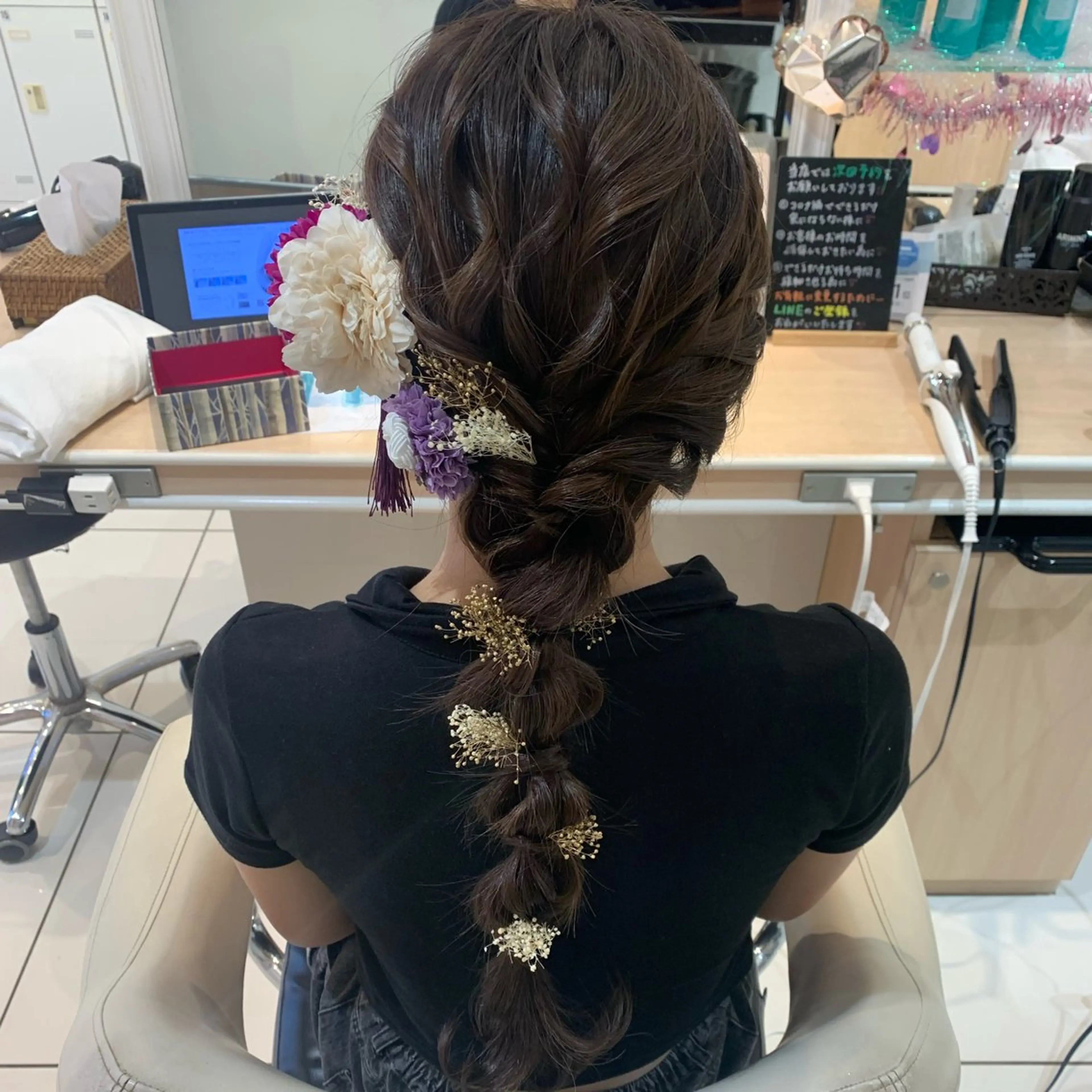 ロング ヘアアレンジ ヘアセット 宮永 璃沙のヘアスタイル