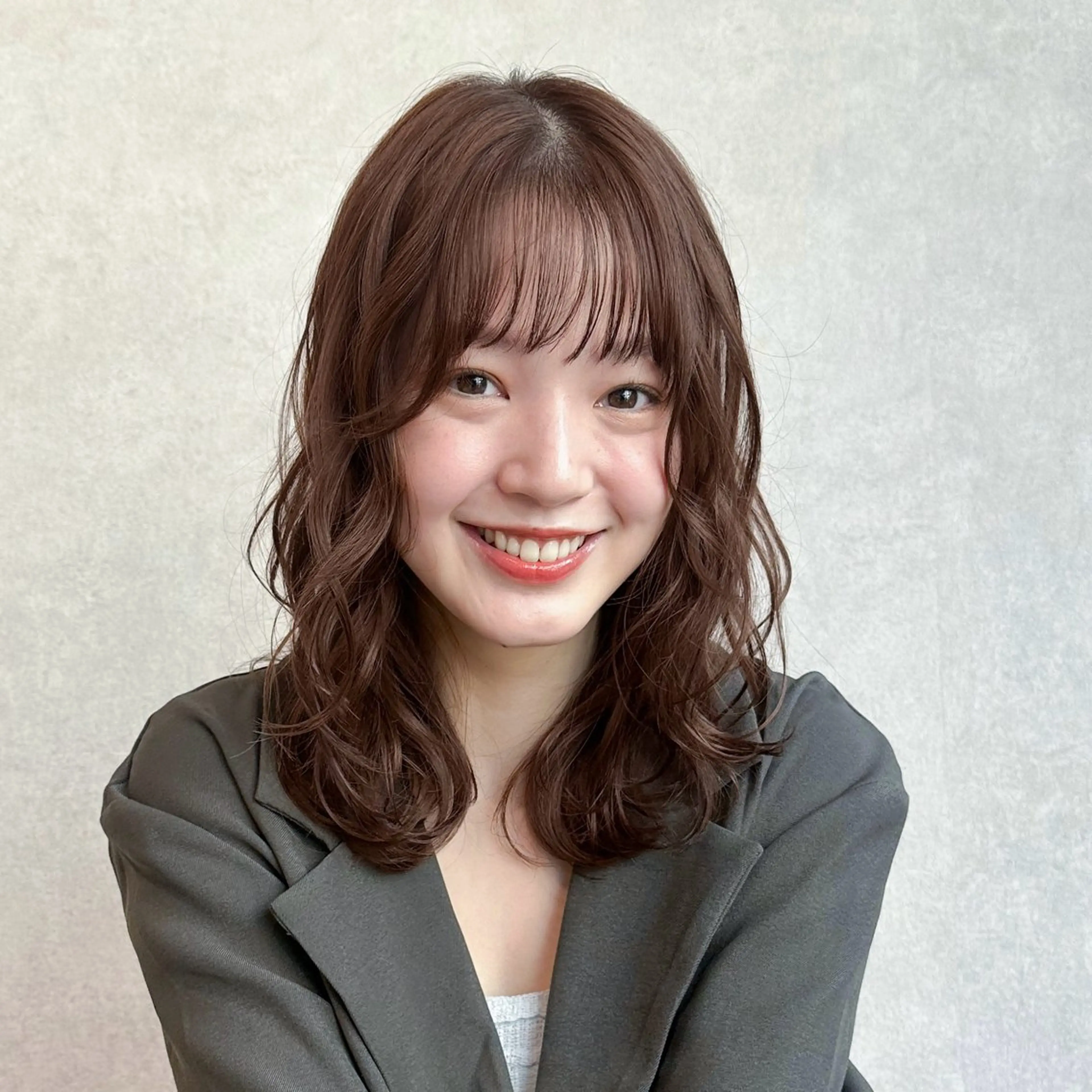 ミディアム カラー パーマ ブラウンカラー ココアブラウン ヘアカラー トリートメント 🫧もも🫧 ／メンズ〜レディースのヘアスタイル