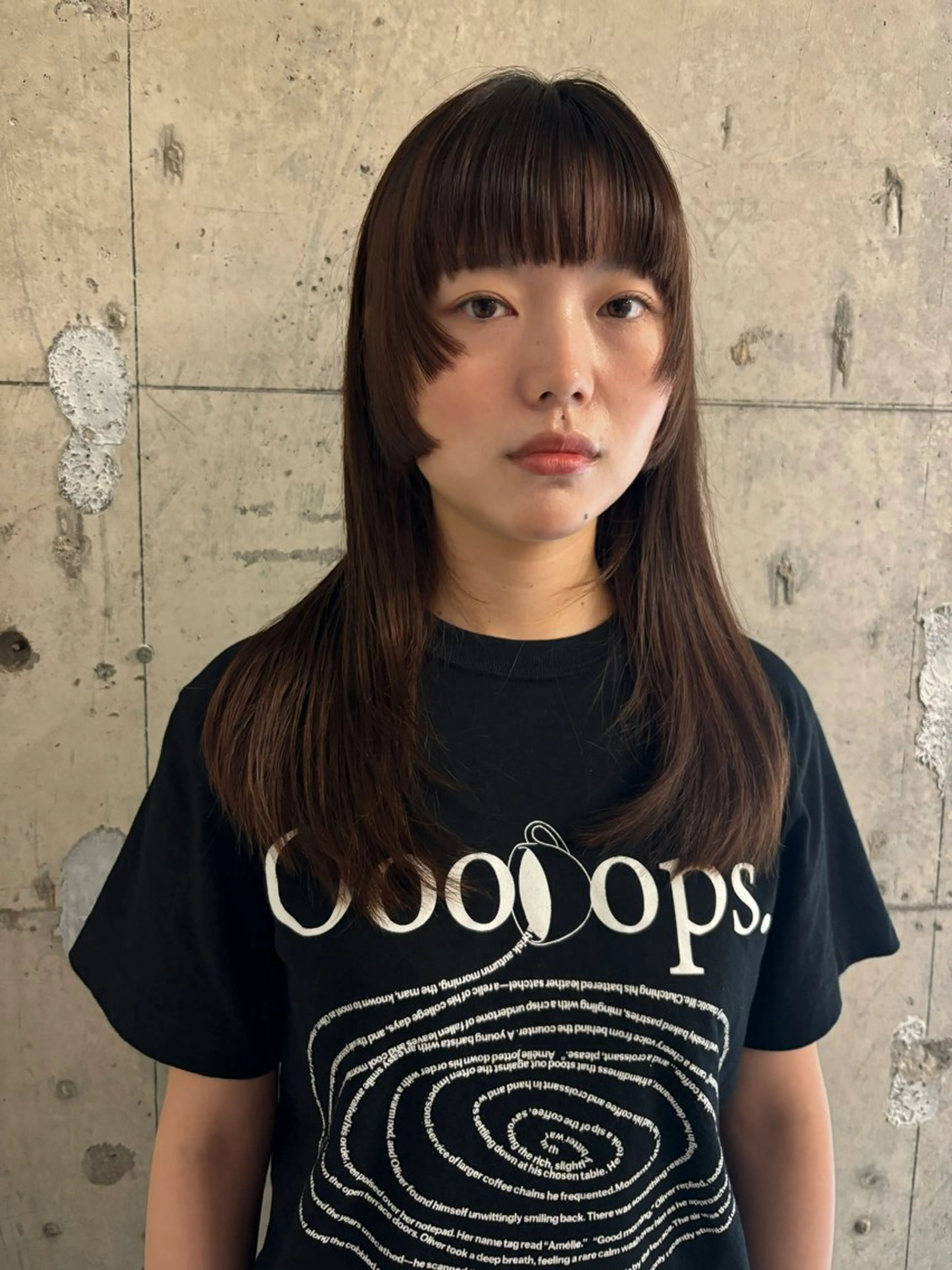 セミロング カラー カット ヘアカラー トリートメント 永田 愛莉のヘアスタイル