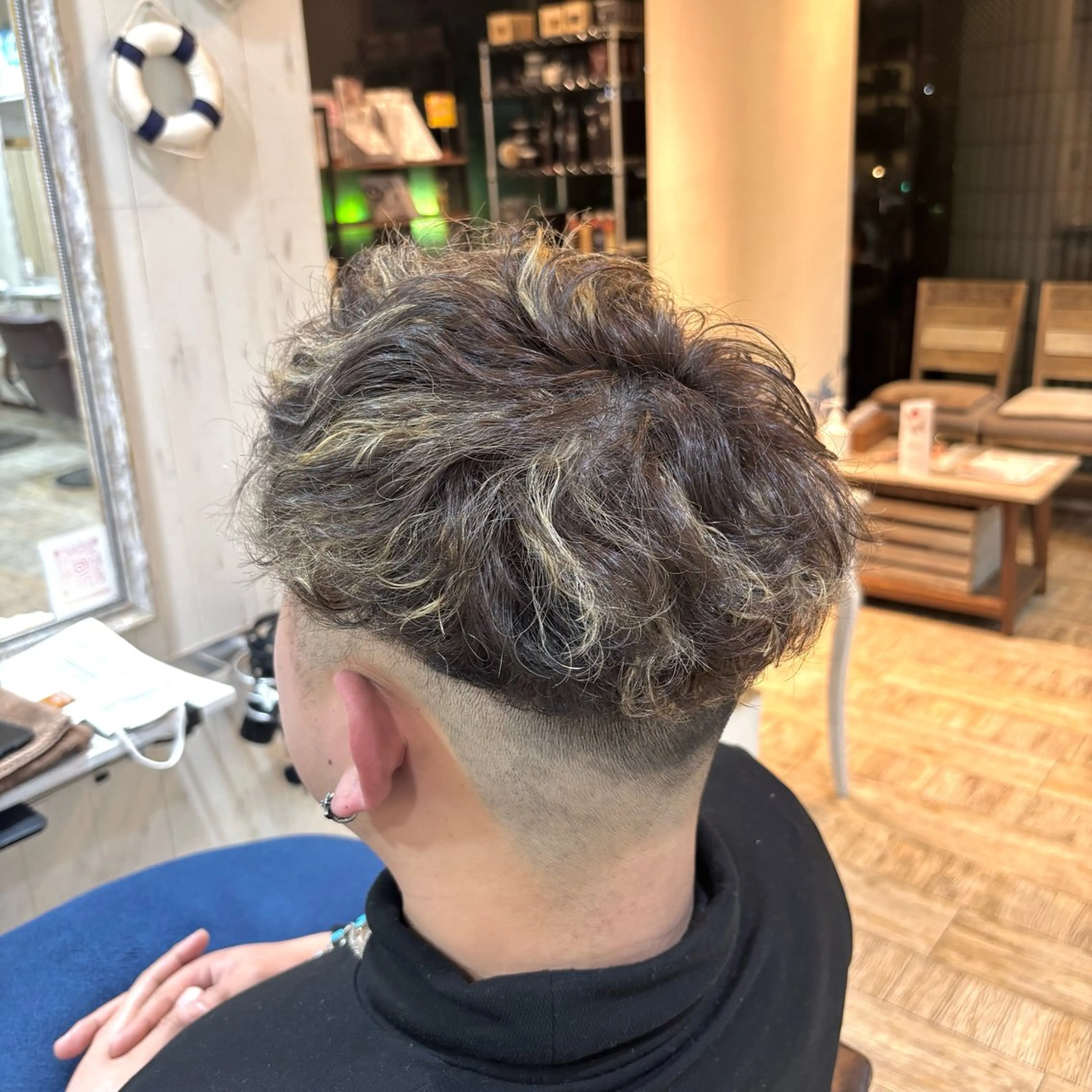 セミロング パーマ メンズ スペインカール カット パーマ 💥横浜メンズ特化 💥ルキのヘアスタイル