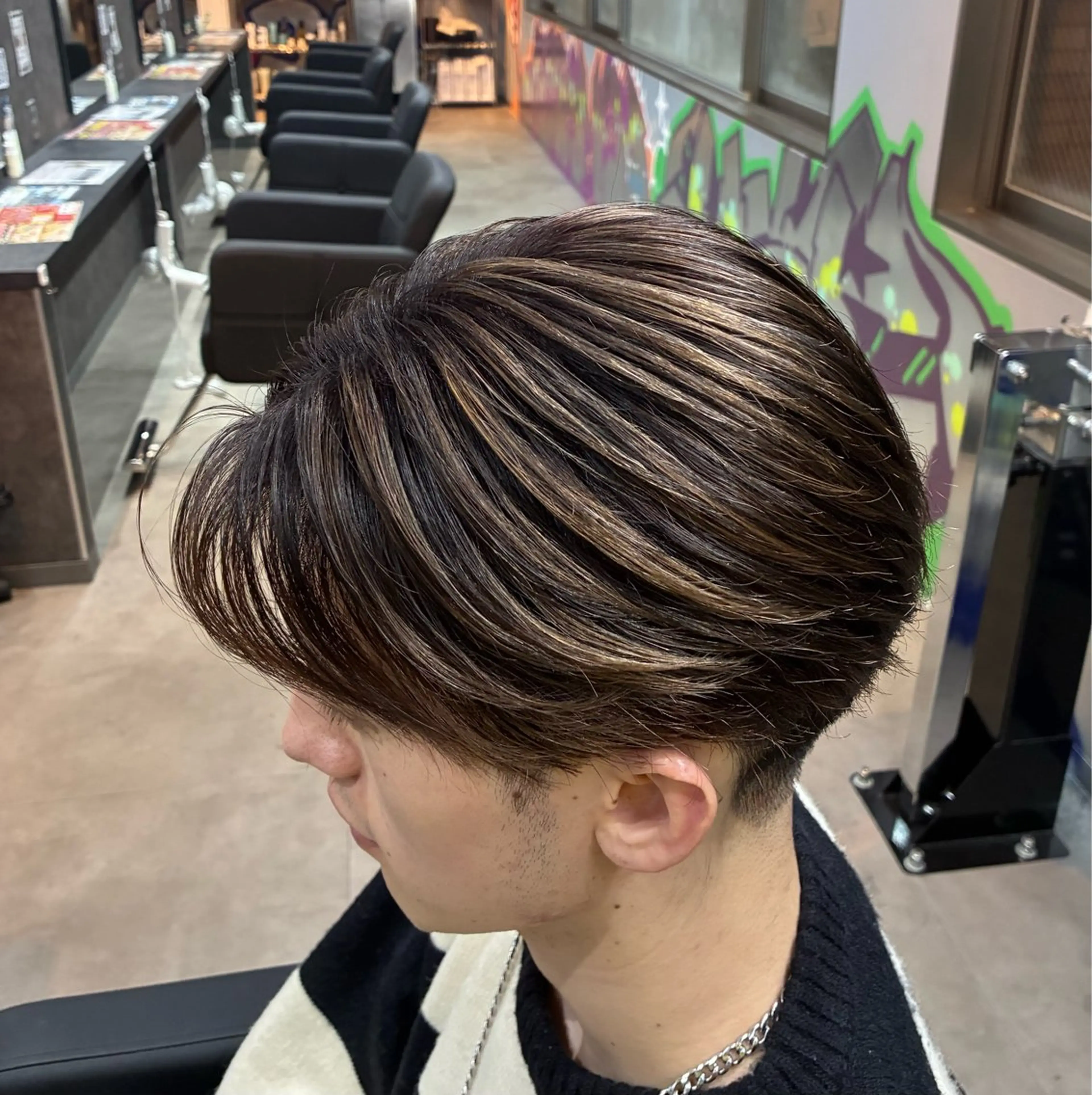 メンズ メンズバレイヤージュ ヘアカラー kearny 北千住所属・kearny北千住 千咲斗のヘアスタイル