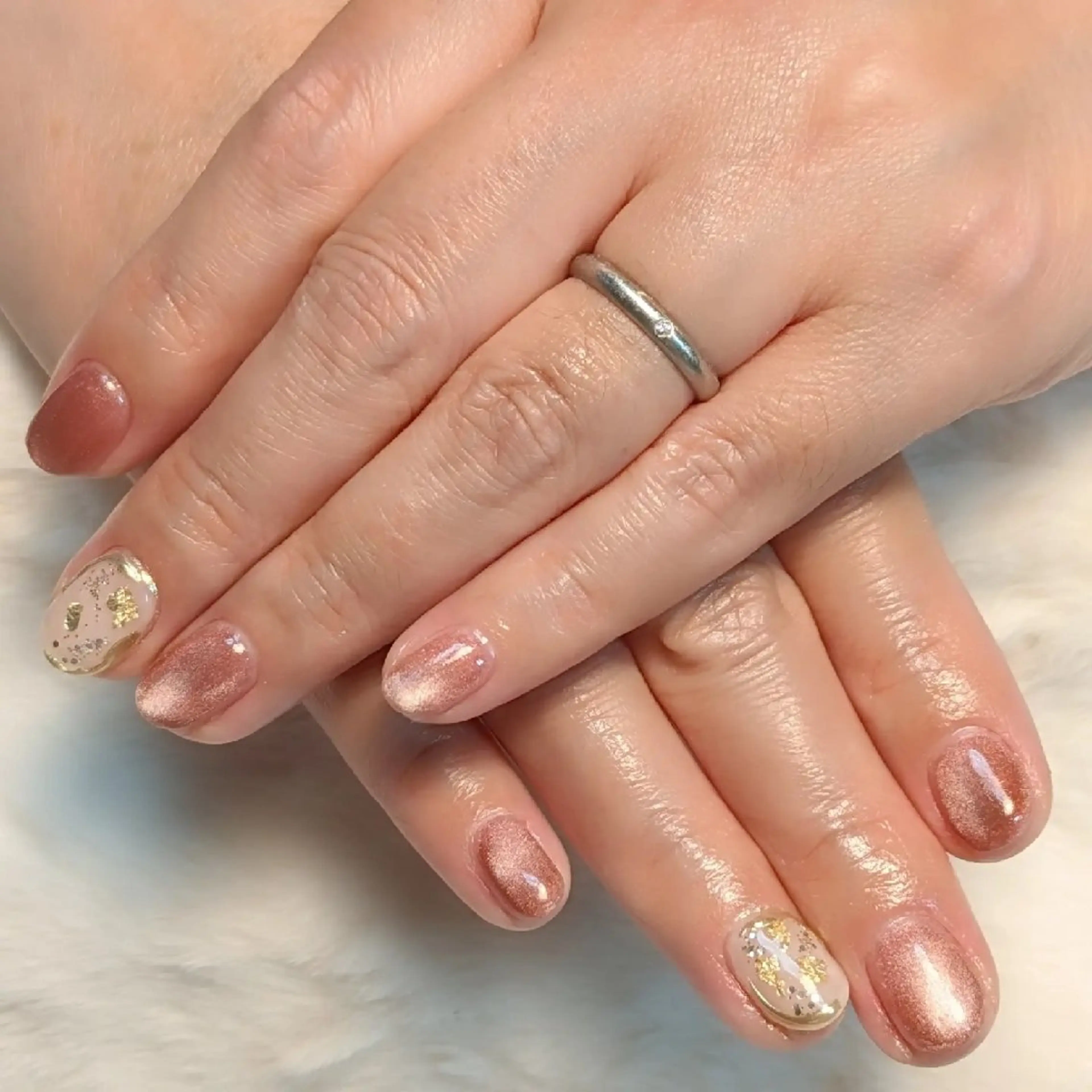 ネイル マグネットネイル 春ネイル m&pPrivate nailsalonのネイルデザイン