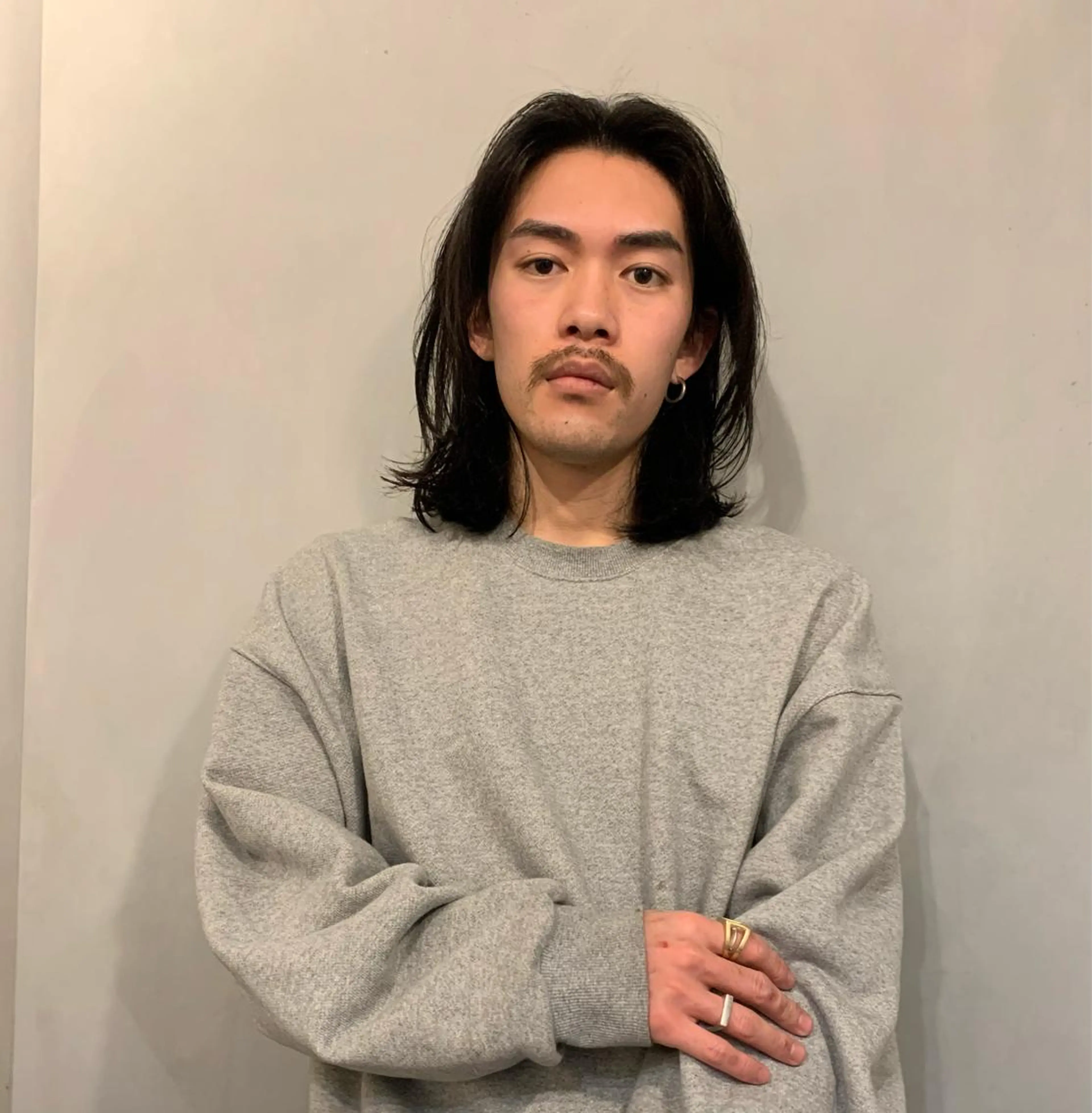 ミディアム メンズ ボブ 美髪・シールエクステ ホソタニリョウコのヘアスタイル