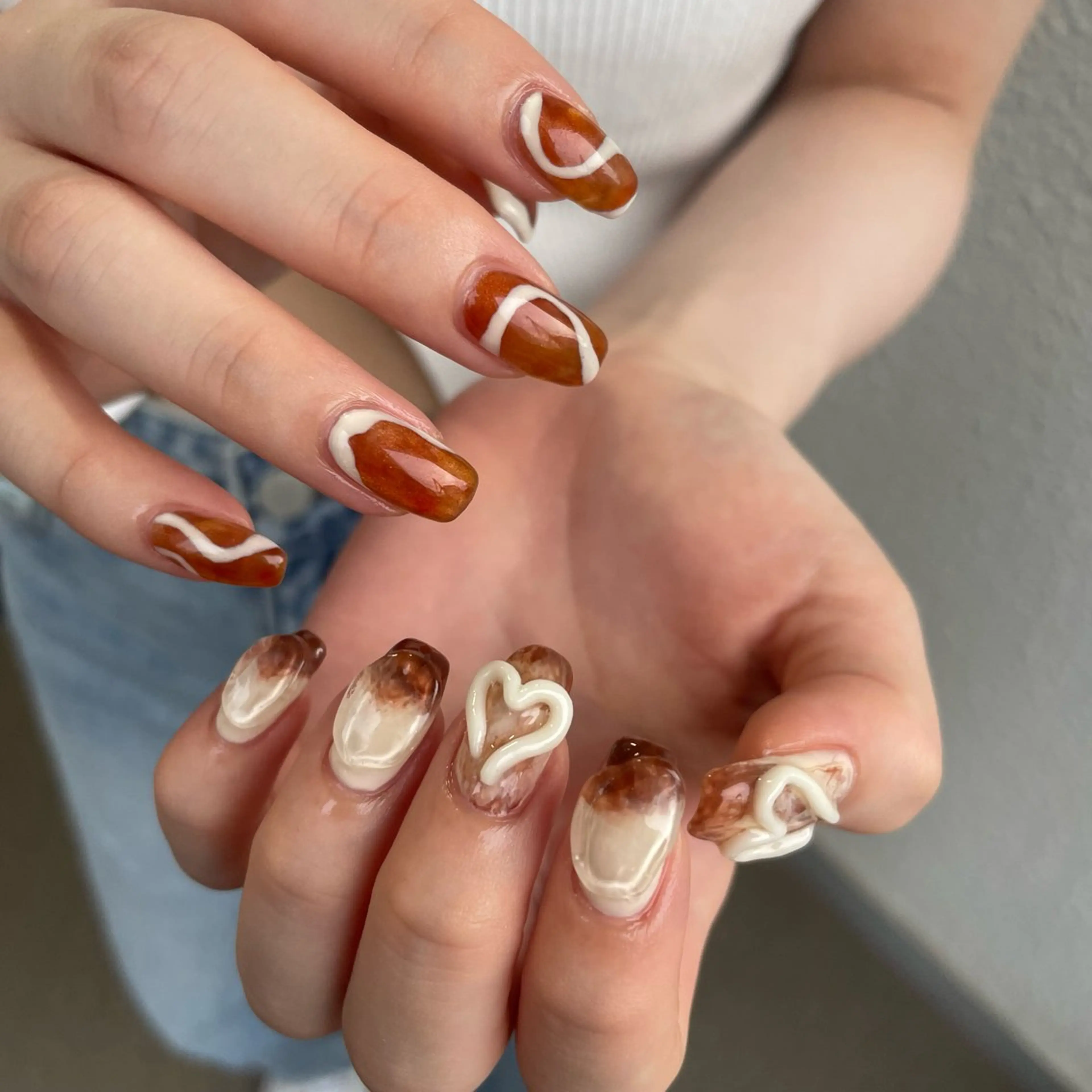 ネイル ハンドネイル カメレオン京橋🌻 草葉由佳のネイルデザイン