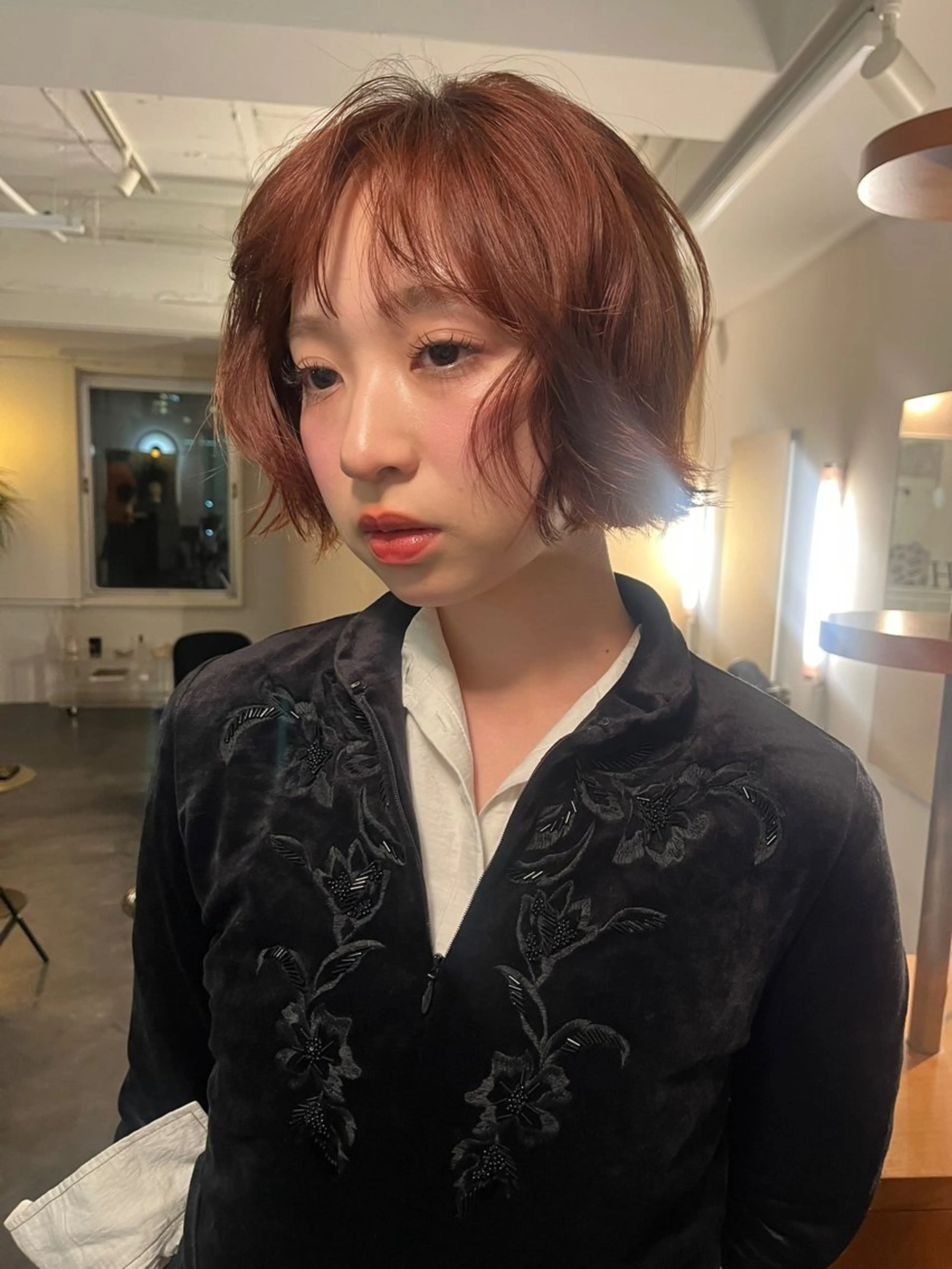 ショート ヘアカラー トリートメント レイヤー/ケアパーマ /ニュアンス/モードのヘアスタイル