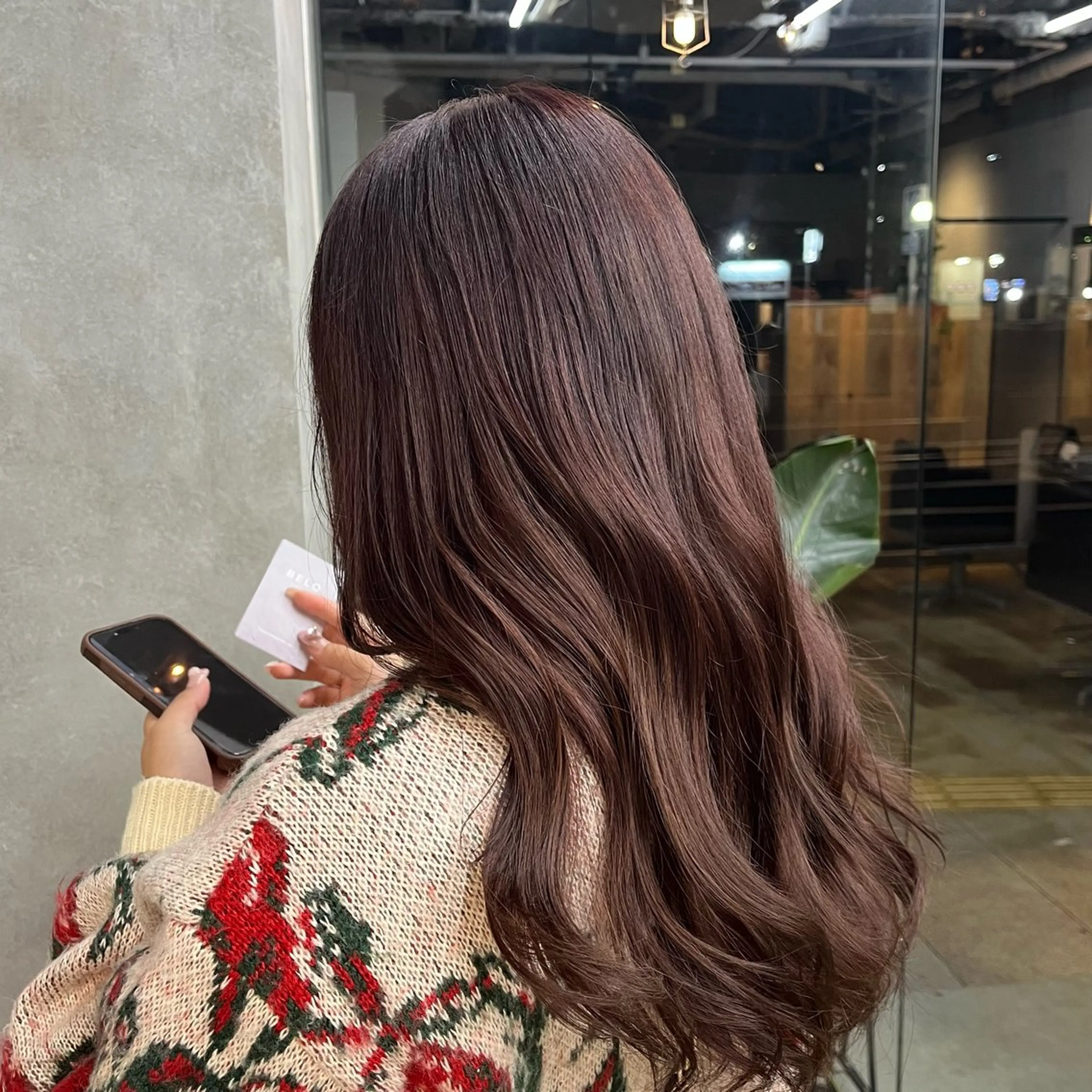 ロング カラー ブラウンカラー BELO OSAKA マオのヘアスタイル