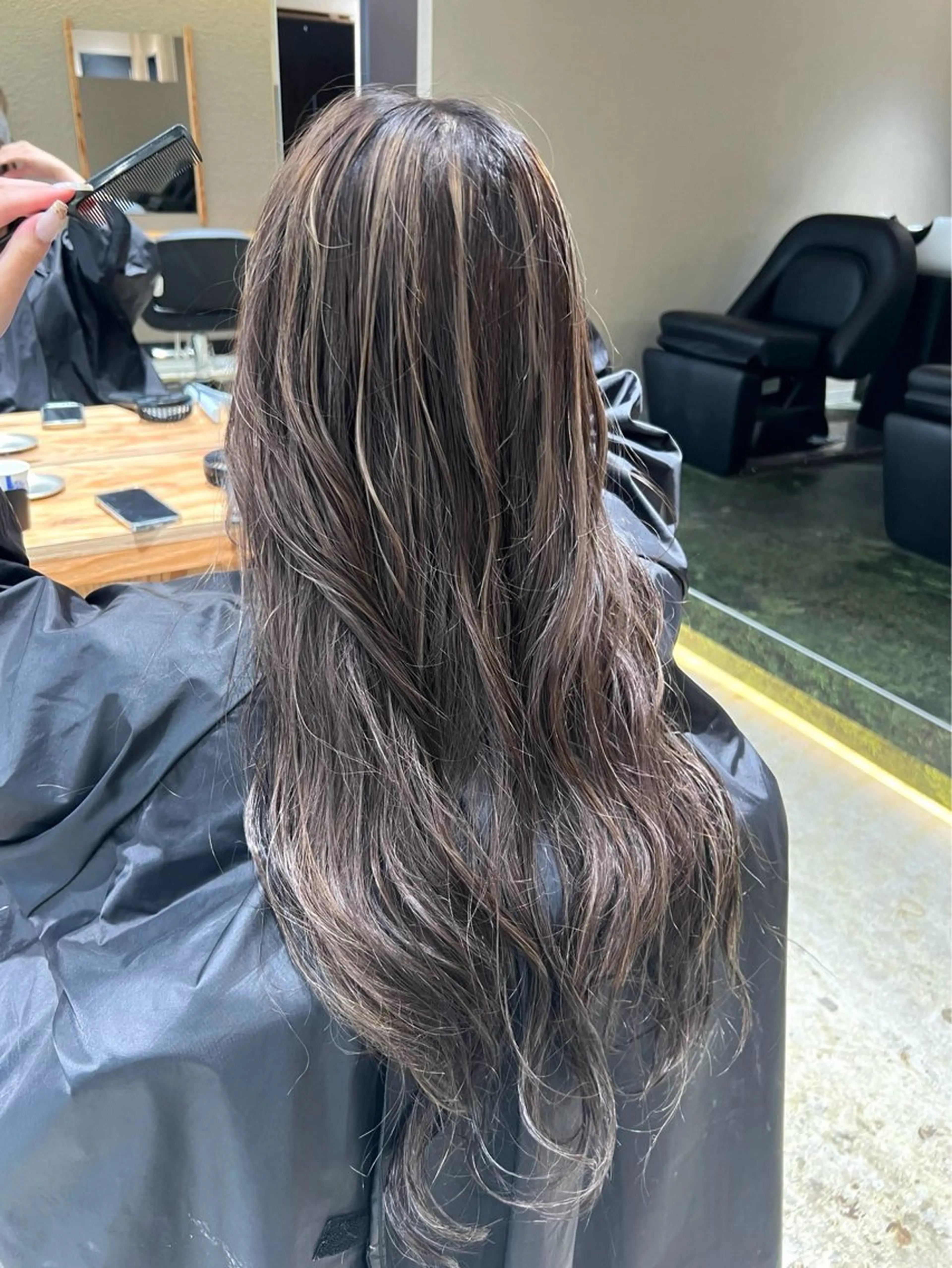 ロング カラー 💖難波レイヤー カット💖ツバサのヘアスタイル