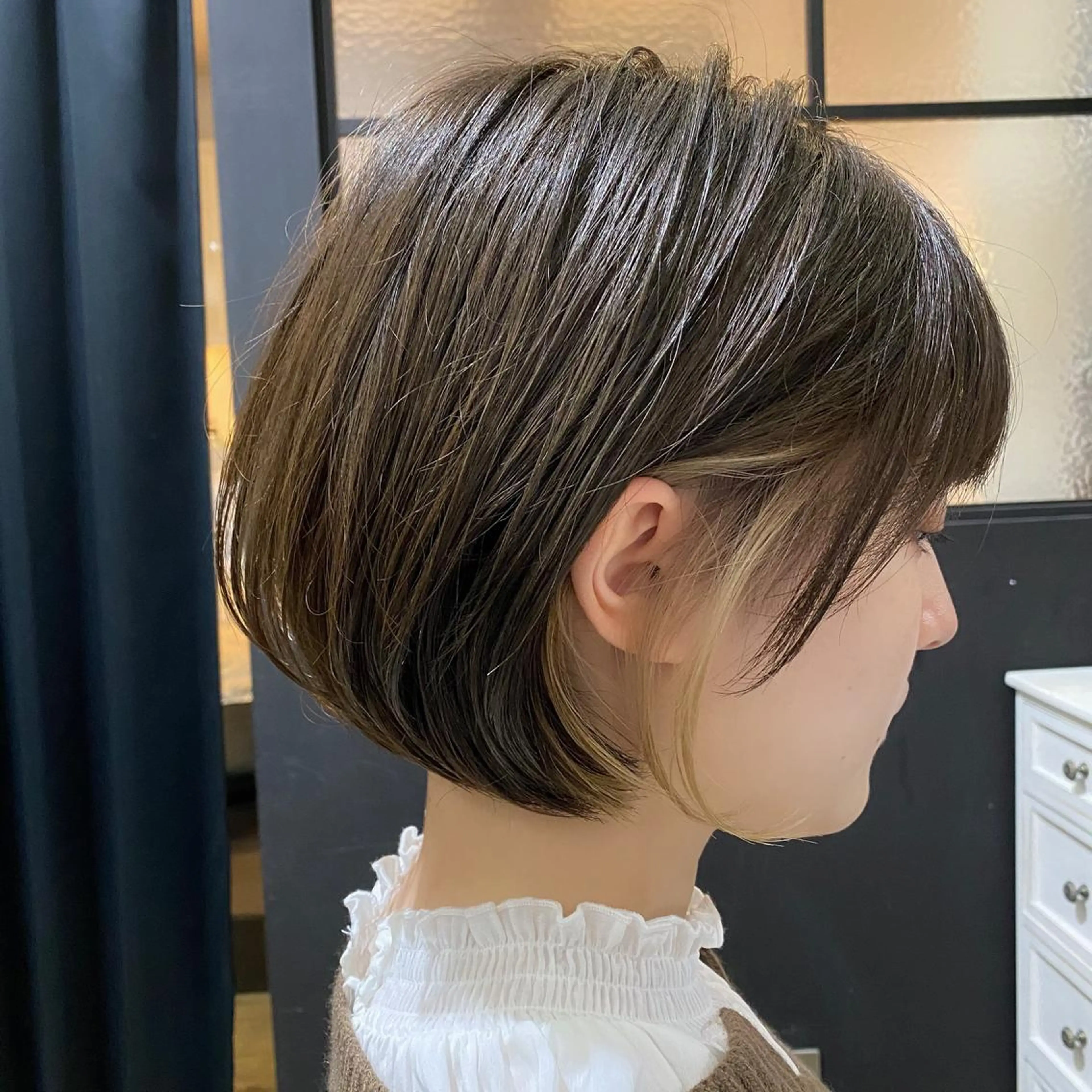 ショート カラー パーマ ヘアアレンジ メンズ キッズ ネイル マツエク・マツパ カット トリートメント modek's tokyo所属・ショートボブデザイン ☺︎shunのヘアスタイル