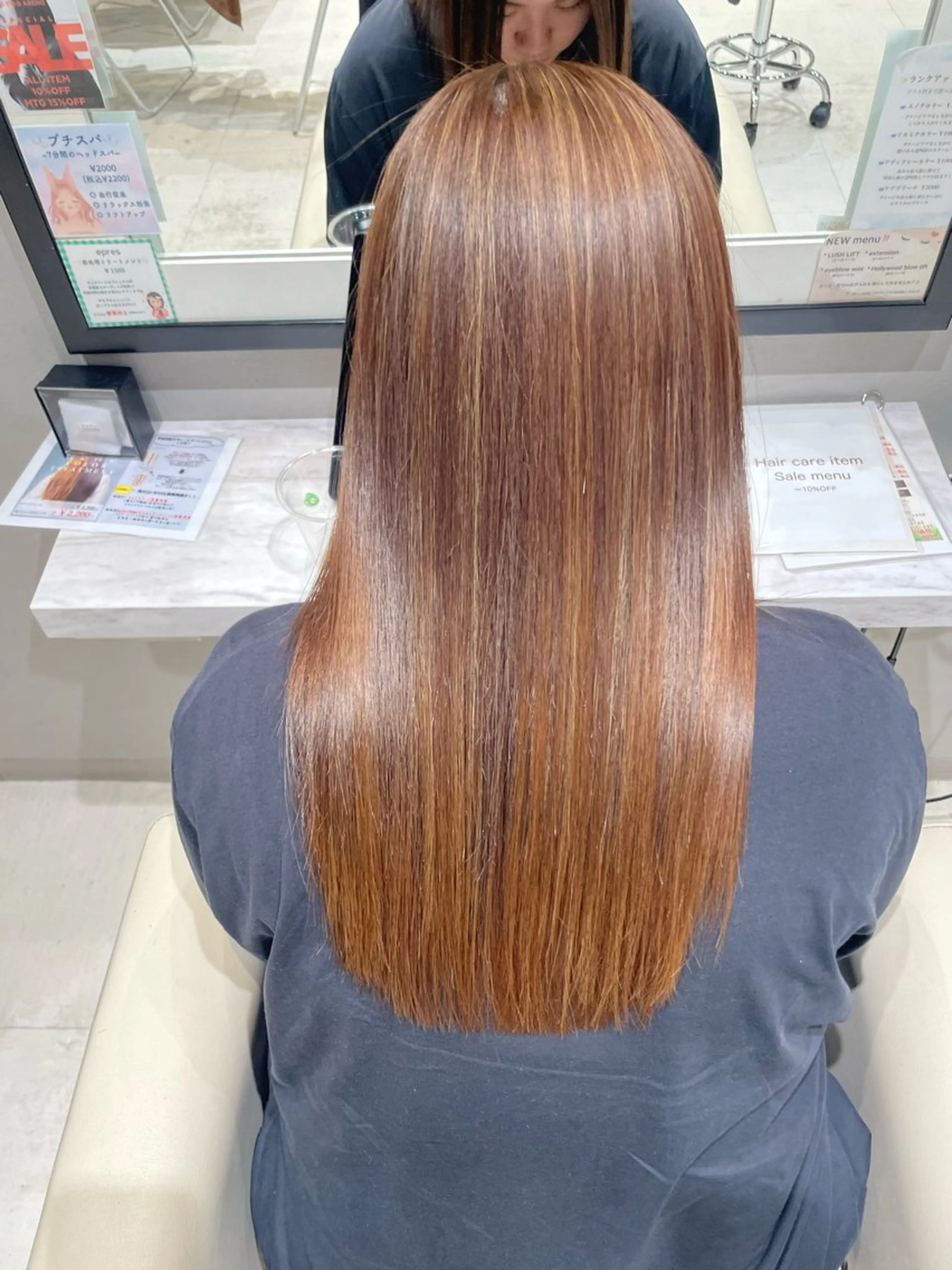 ロング パーマ 髪質改善 縮毛矯正 ストレートパーマ 縮毛矯正 トリートメント k-two✨たき艶感 カラー／美髪矯正のヘアスタイル