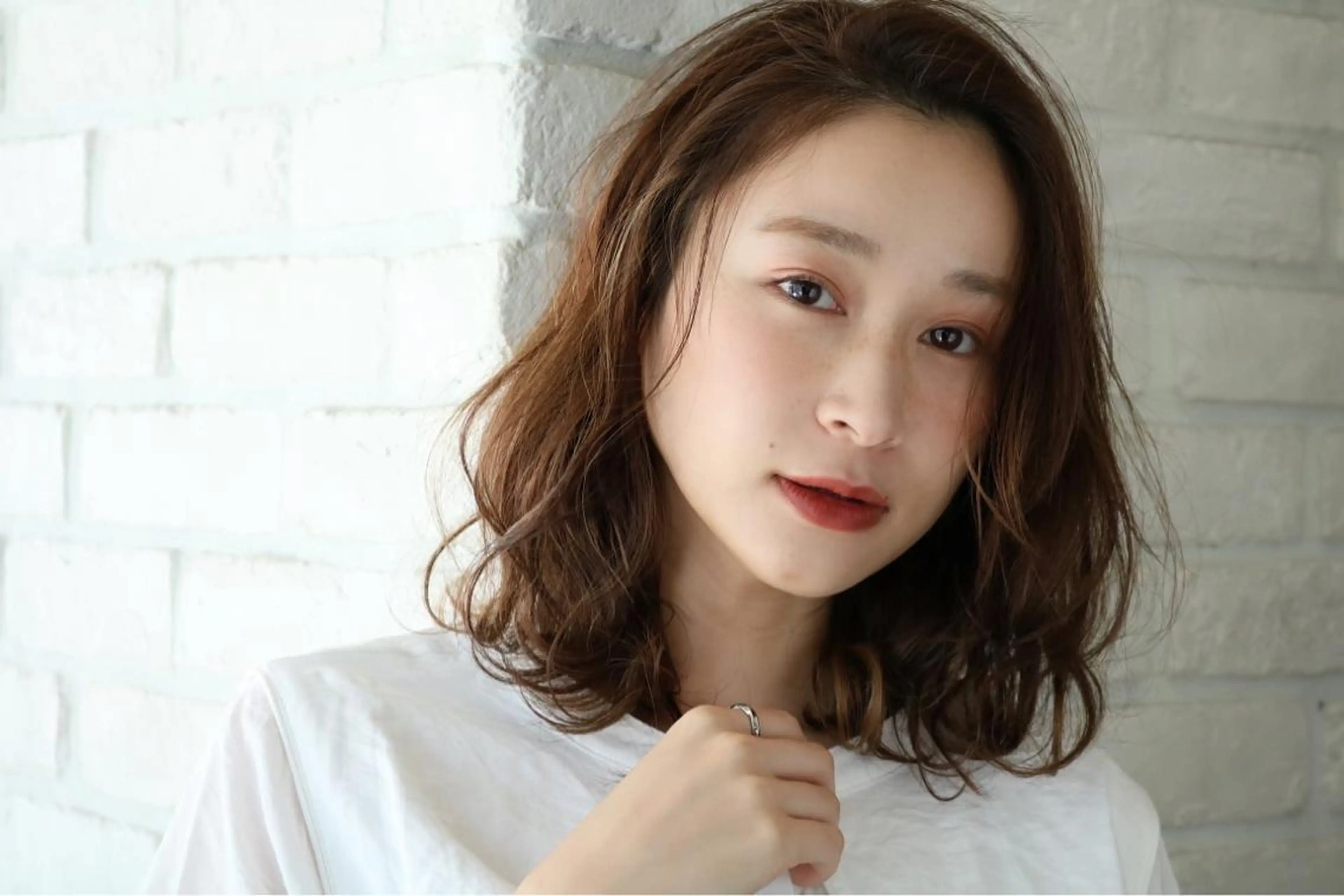 セミロング カラー ブラウンベージュ 🐻五十嵐ゆりのヘアスタイル