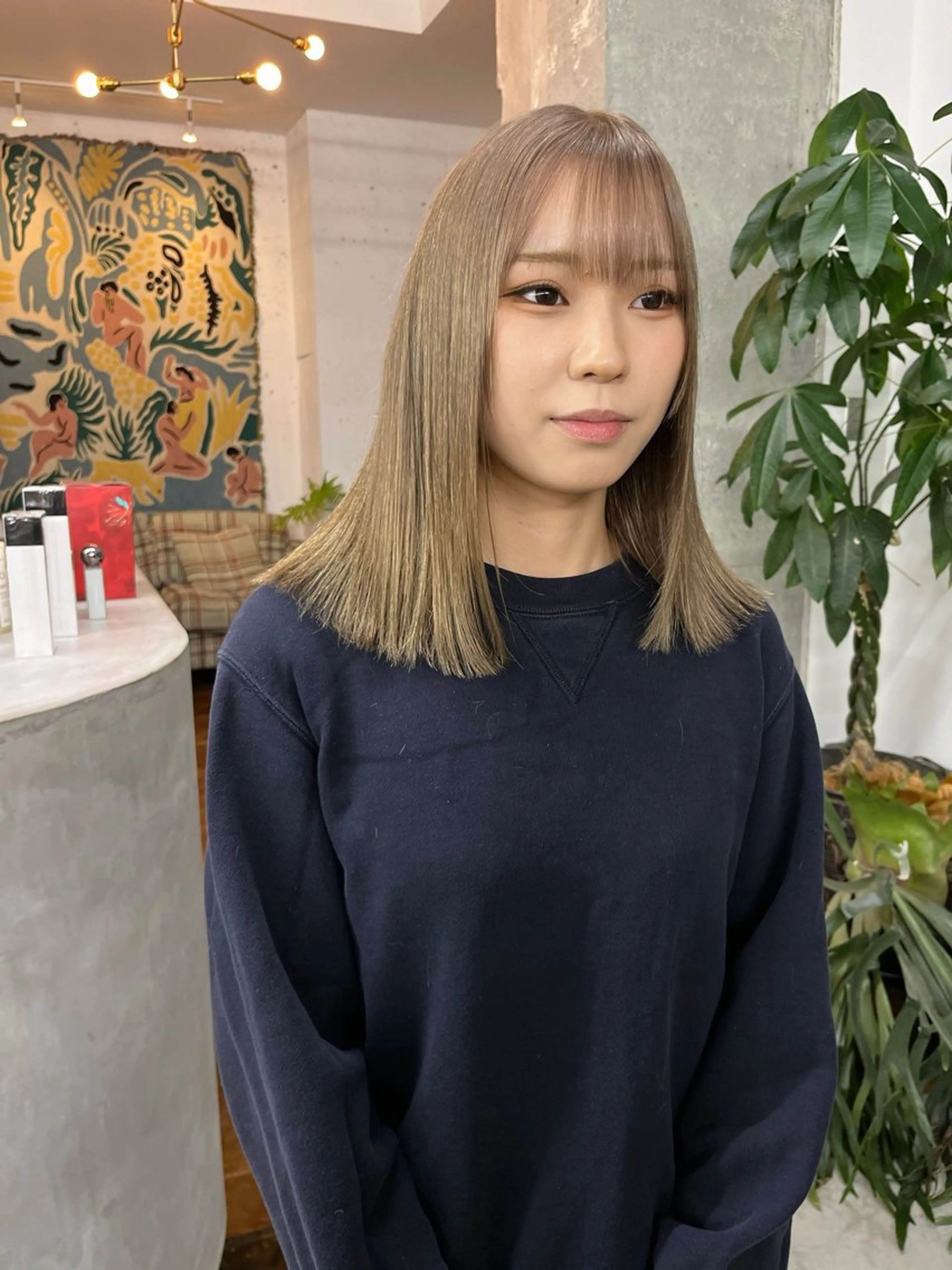 ミディアム ヘアカラー 🫧透明感カラー🫧 ハシモトタケルのヘアスタイル