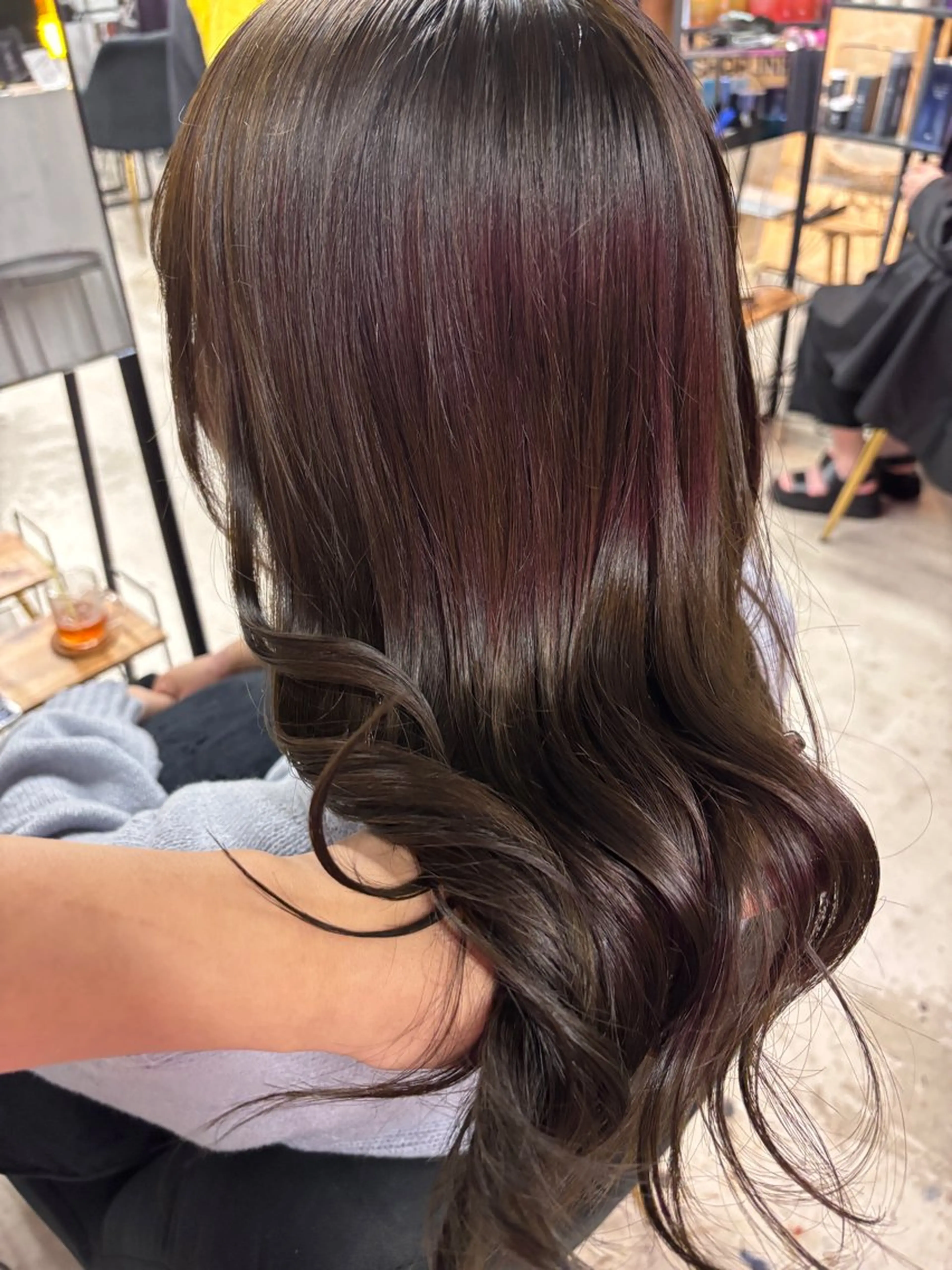 セミロング ヘアカラー 透明感カラー🫧 Rico💗空き🈶のヘアスタイル