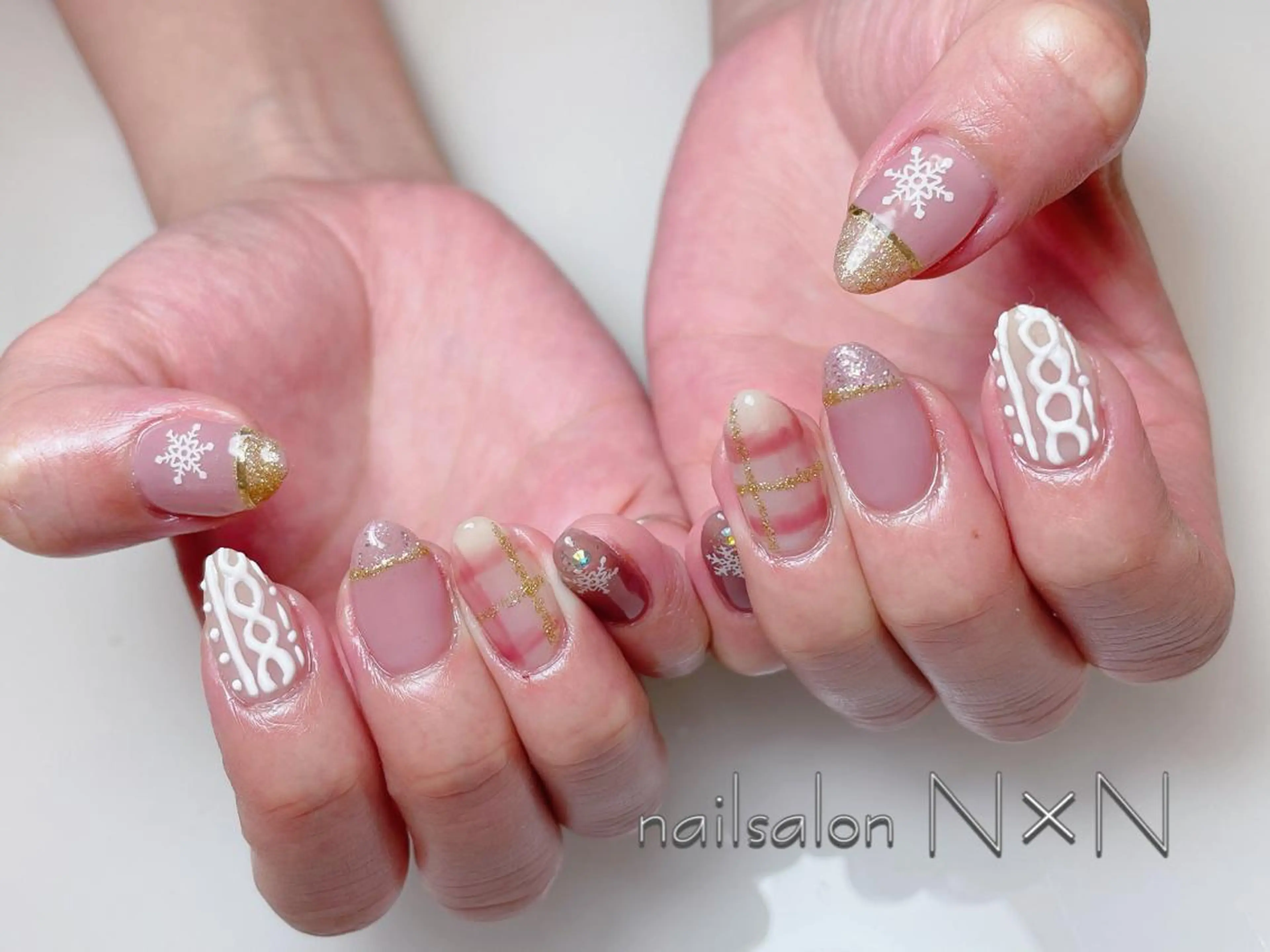 ネイル ジェルネイル ミラーネイル 持ち込み ニュアンスネイル ぷっくりネイル nail salon N×Nのネイルデザイン