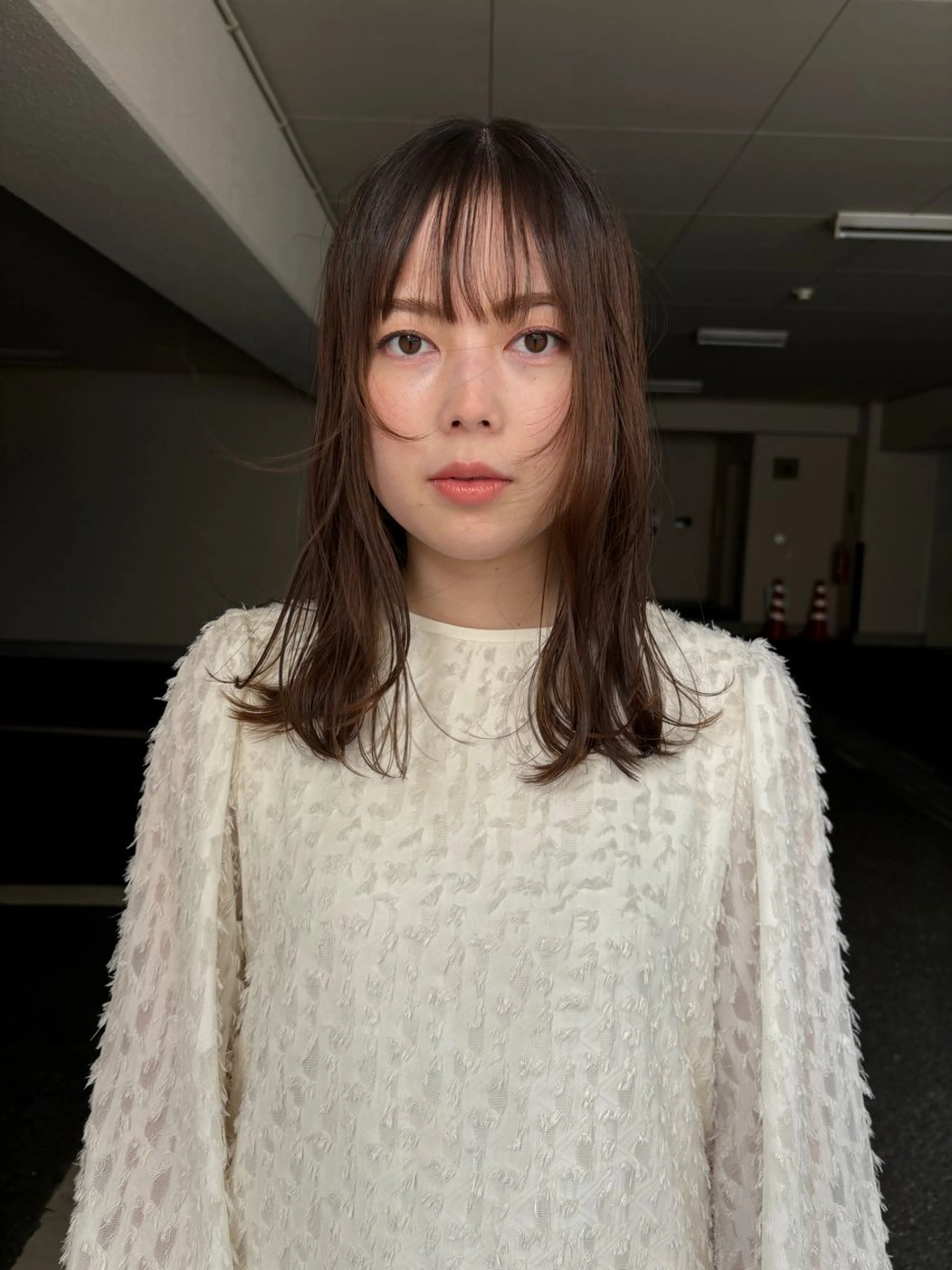 セミロング カット 縮毛矯正 渡邊　紗矢 /レイヤー/縮毛矯正のヘアスタイル