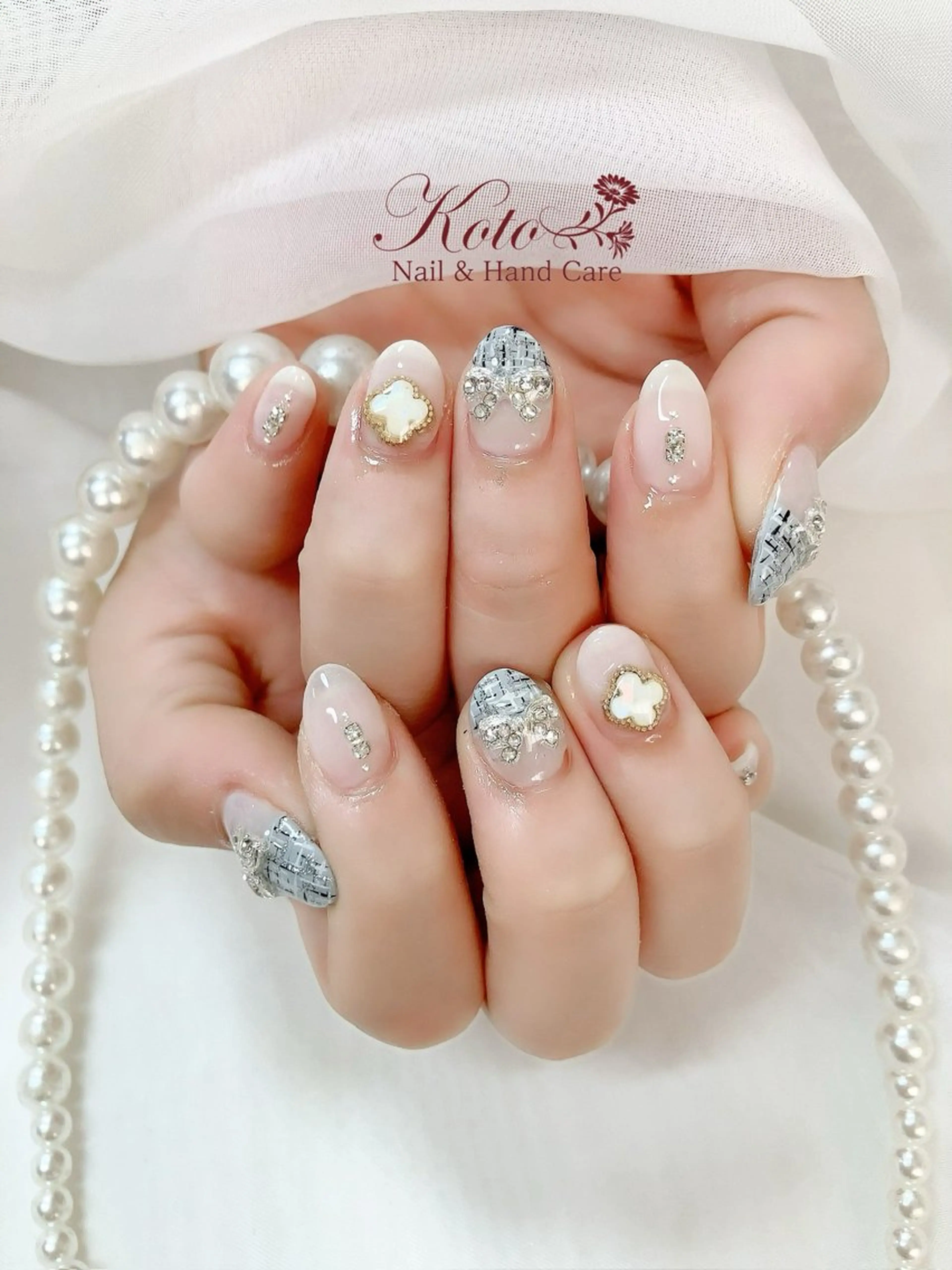 ネイル 長さ出し ジェルネイル 持ち込み ニュアンスネイル 赤色 ハンドネイル Nail Salon KOTOのネイルデザイン