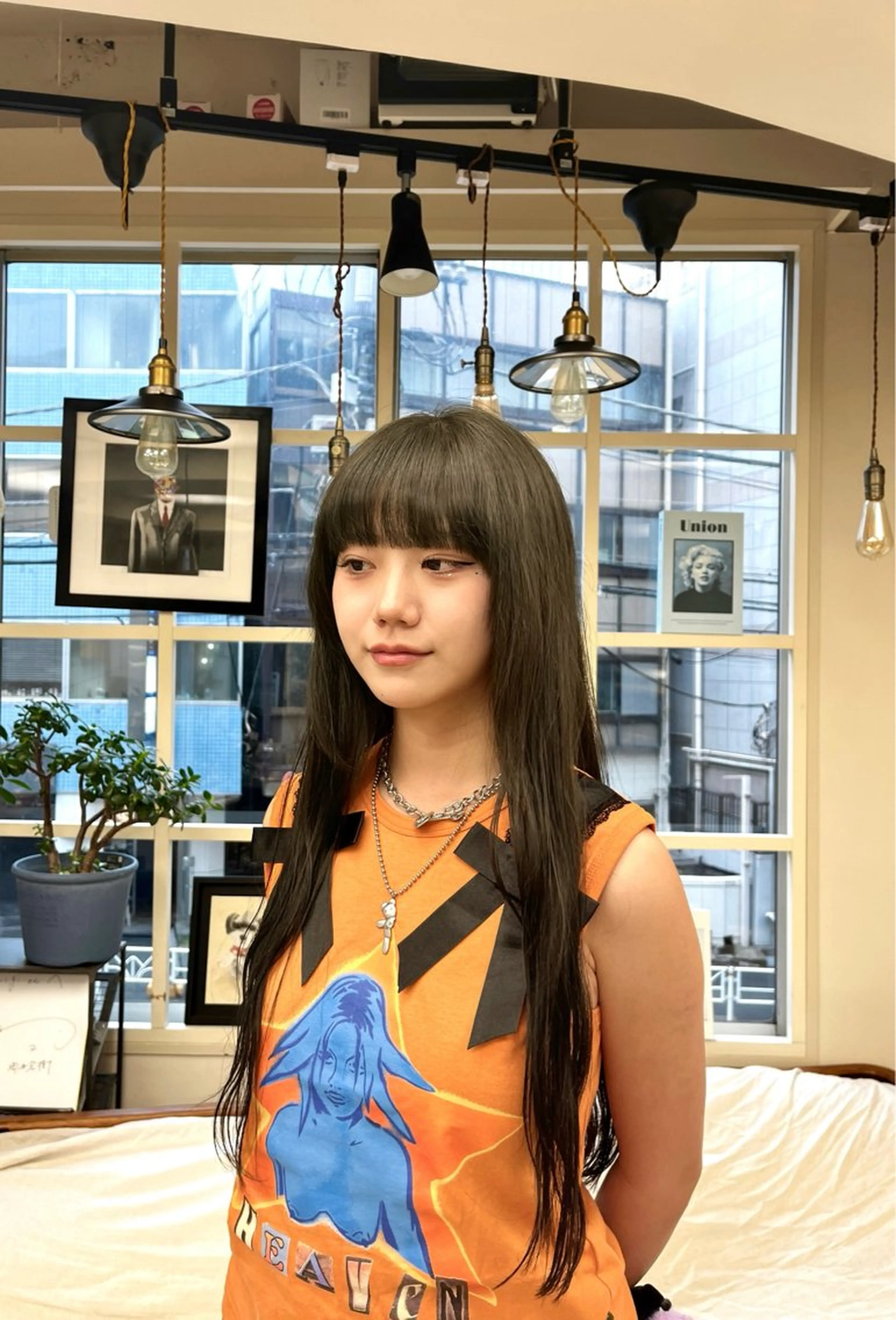 ロング カラー Gigi 代々木所属・りこ 🐈‍⬛韓国艶カラーのヘアスタイル